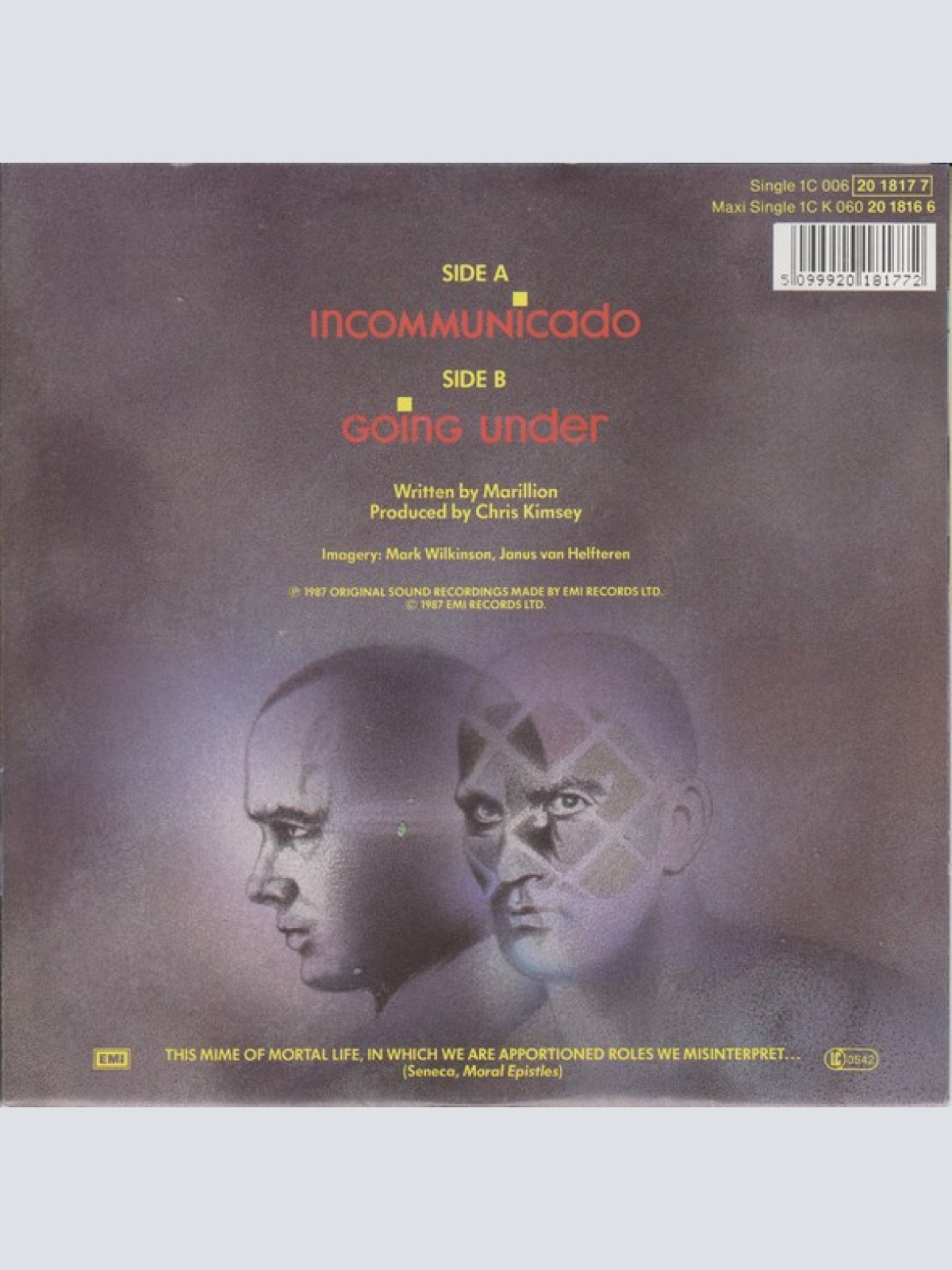 Vinyl / Marillion - Incommunicado