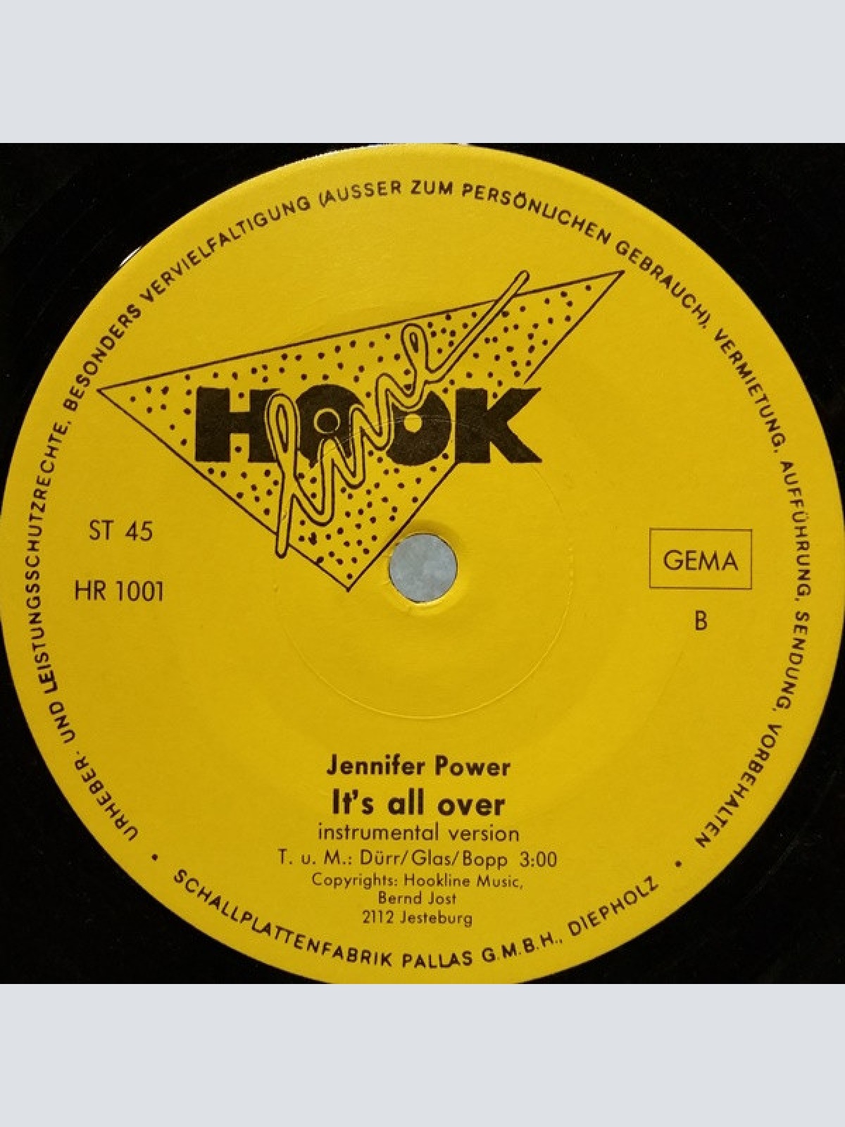 Vinyl / Jennifer Power - Its All Over