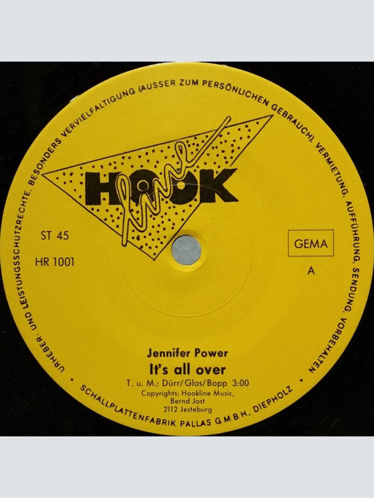 Vinyl / Jennifer Power - Its All Over