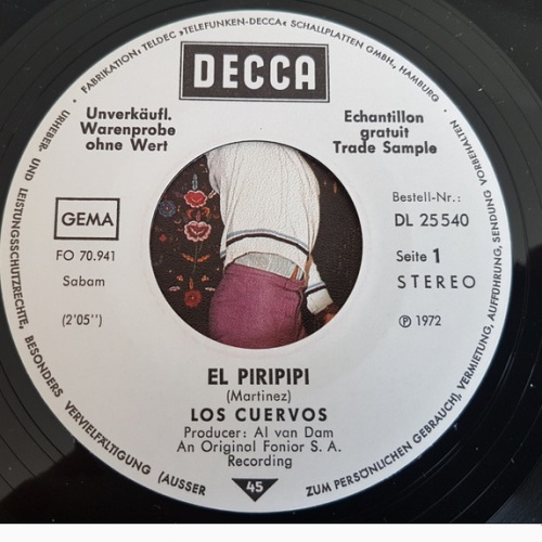 Vinyl / Los Cuervos - El Piripipi / Escuchame