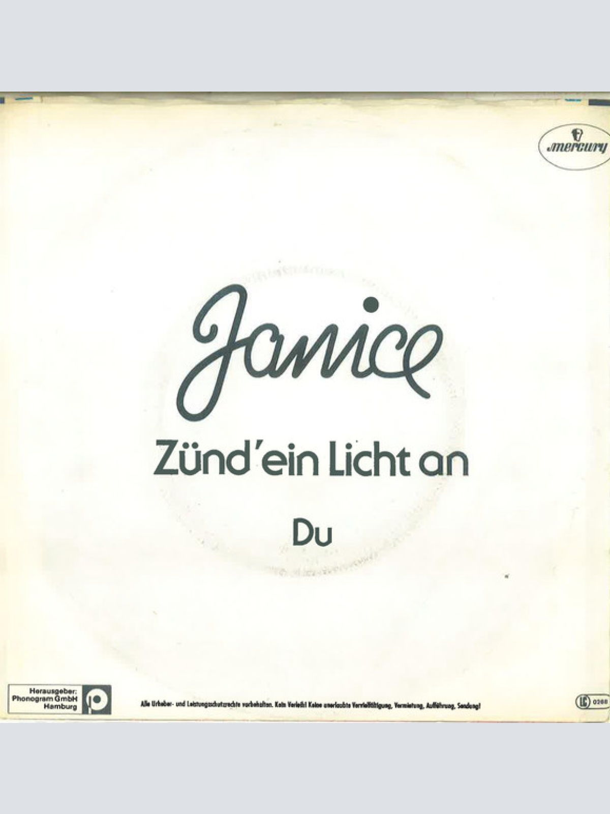 Vinyl / Janice (13) - Zünd' Ein Licht An