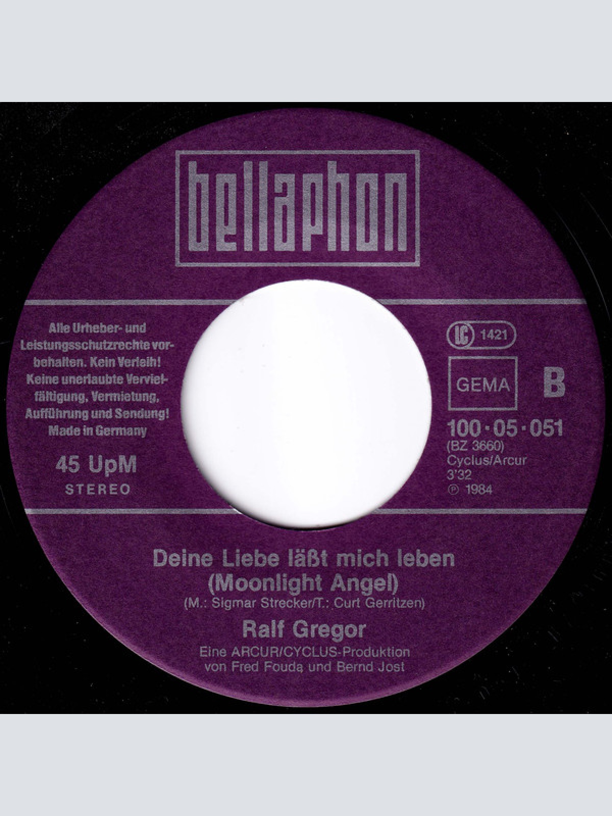 Vinyl / Ralf Gregor - Ich Lebe Mit Dir