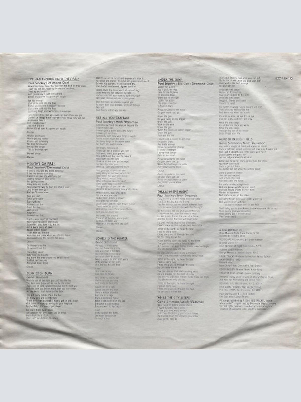 Vinyl / Kiss - Animalize