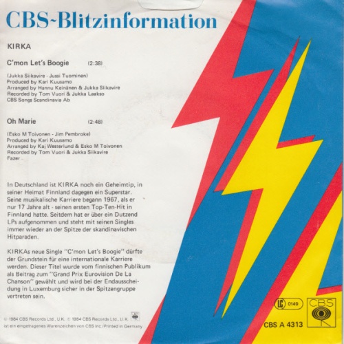 Vinyl / Kirka - C'Mon Let's Boogie