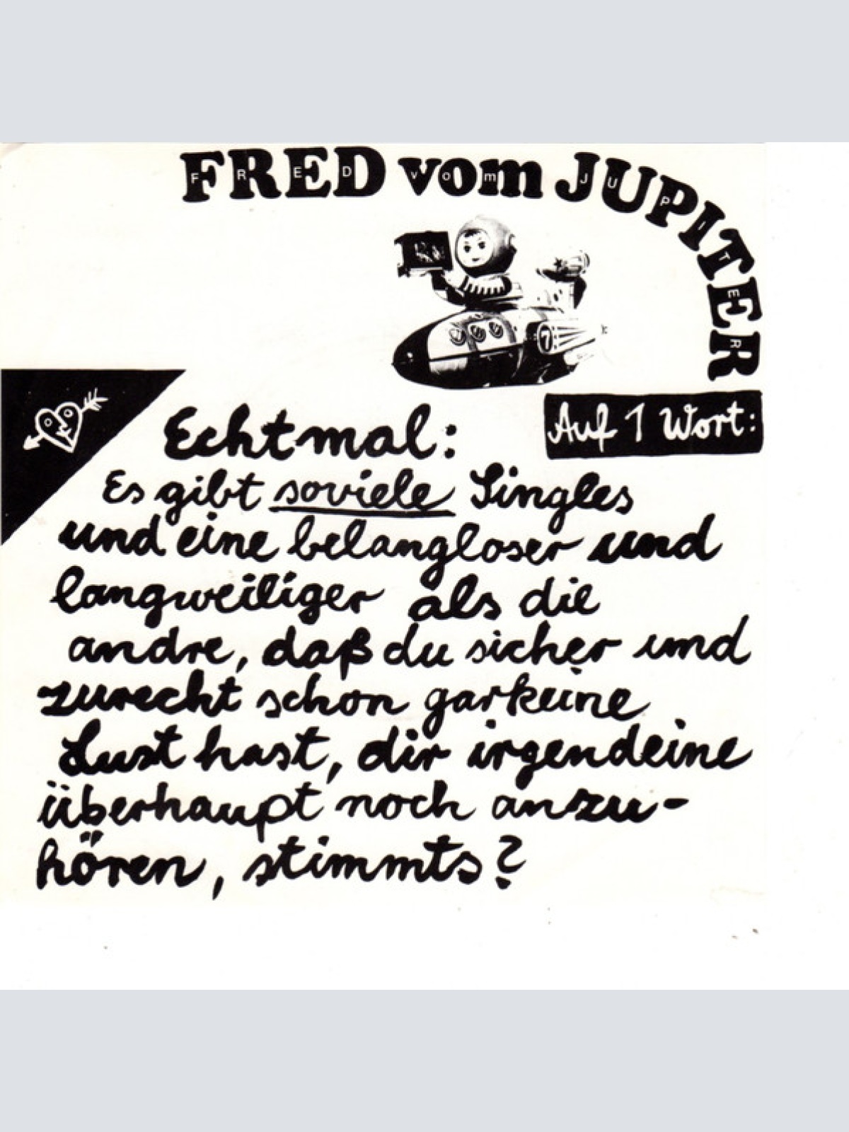 Vinyl / Die Doraus & Die Marinas* - Fred Vom Jupiter