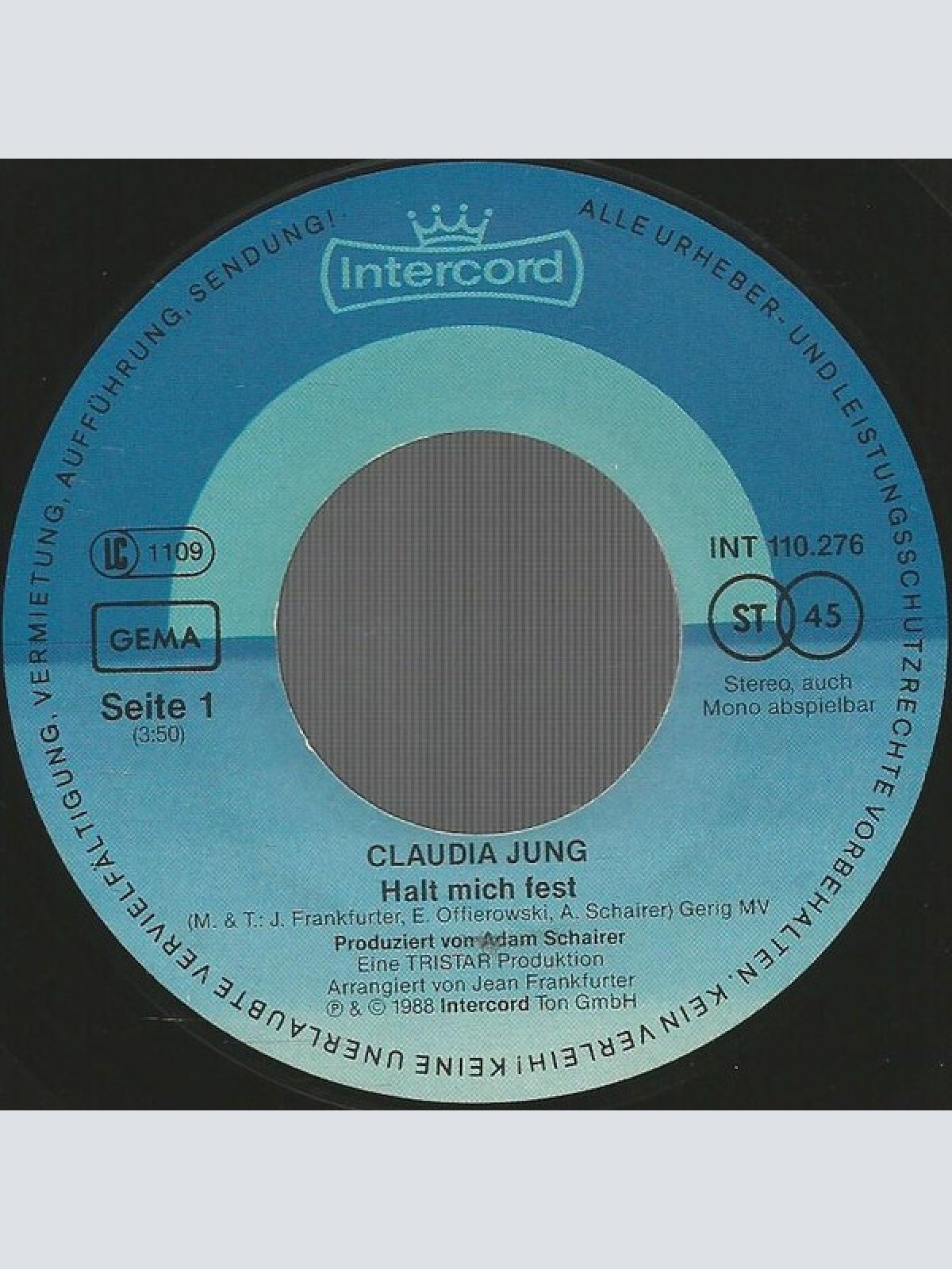 Vinyl / Claudia Jung - Halt Mich Fest