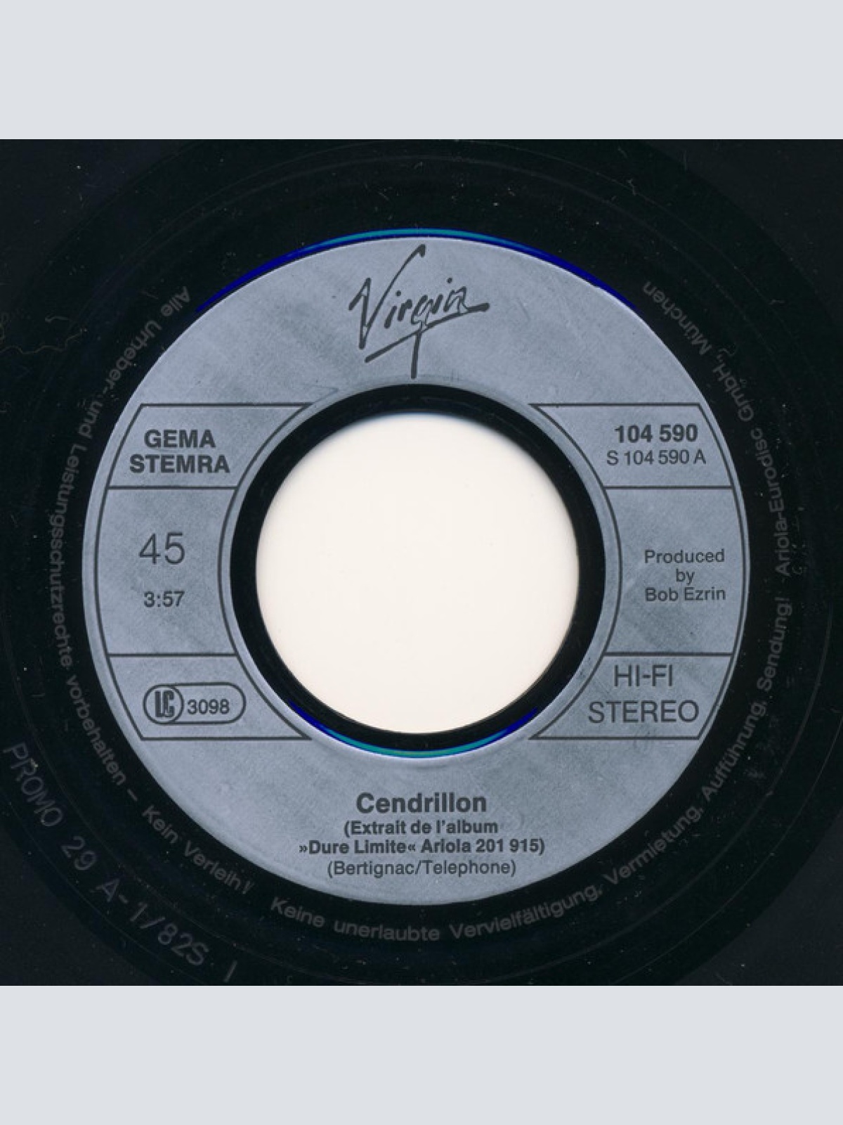 Vinyl / Telephone* - Cendrillon / Ça (C'est Vraiment Toi)