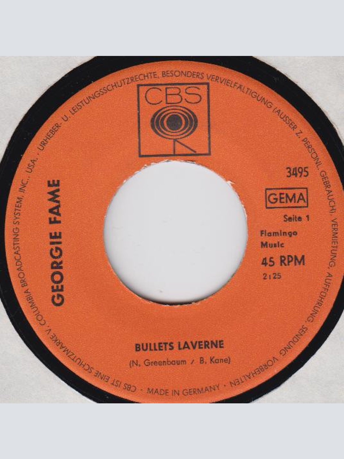 Vinyl / Georgie Fame - Bullets Laverne