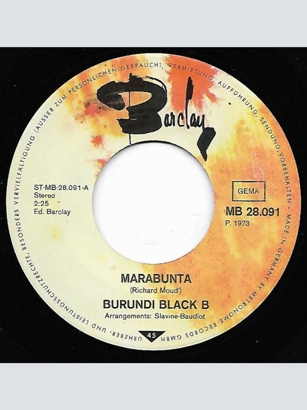Vinyl / Burundi Black B* - Marabunta