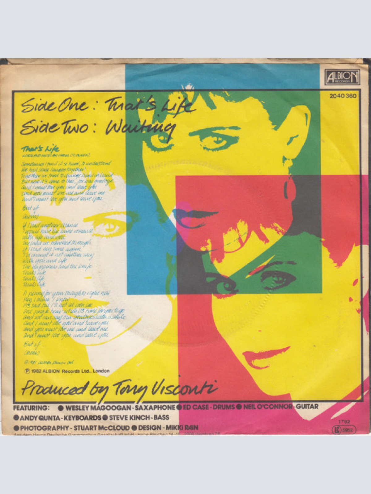 Vinyl / Hazel O'Connor - That's Life