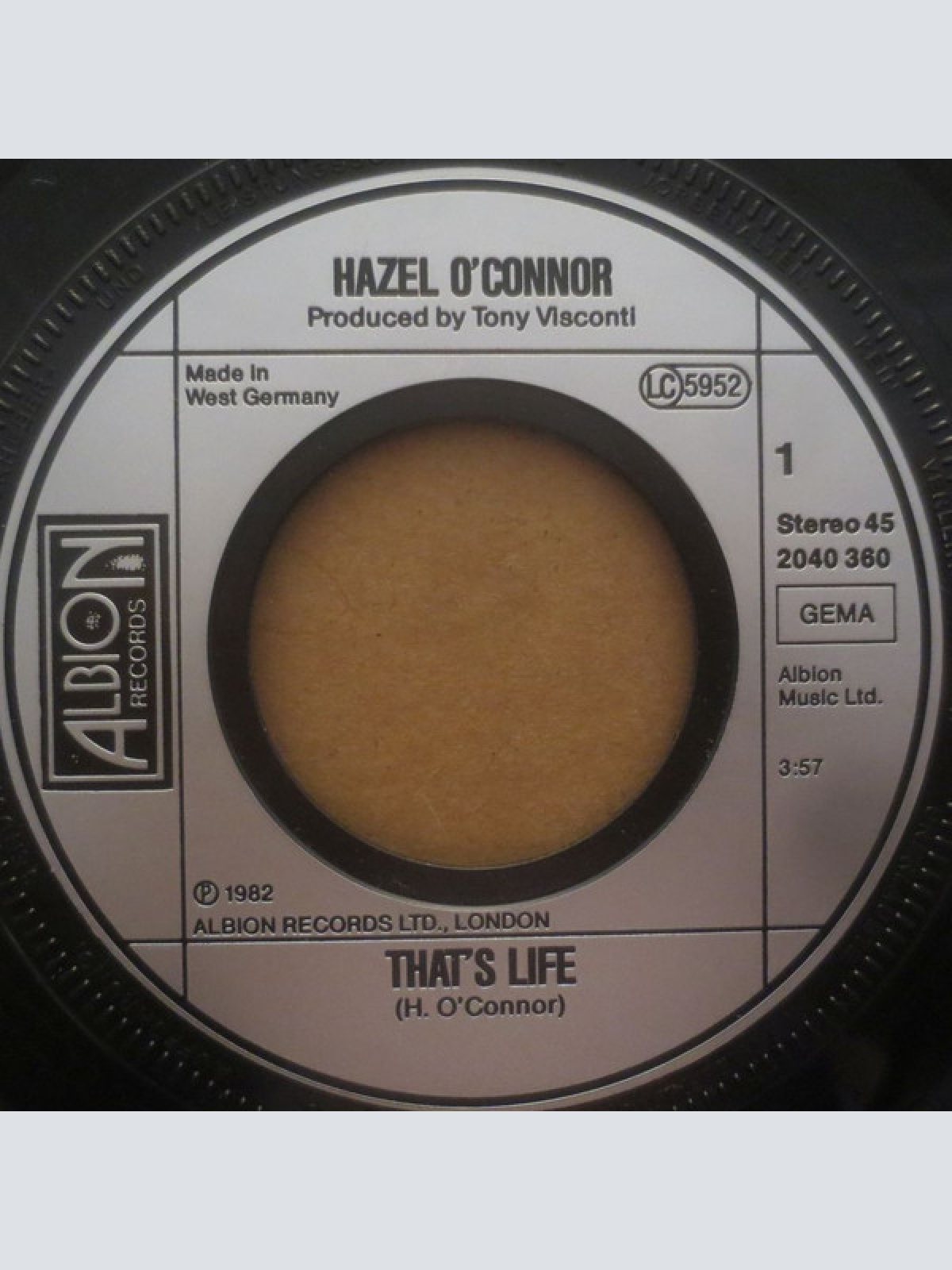 Vinyl / Hazel O'Connor - That's Life