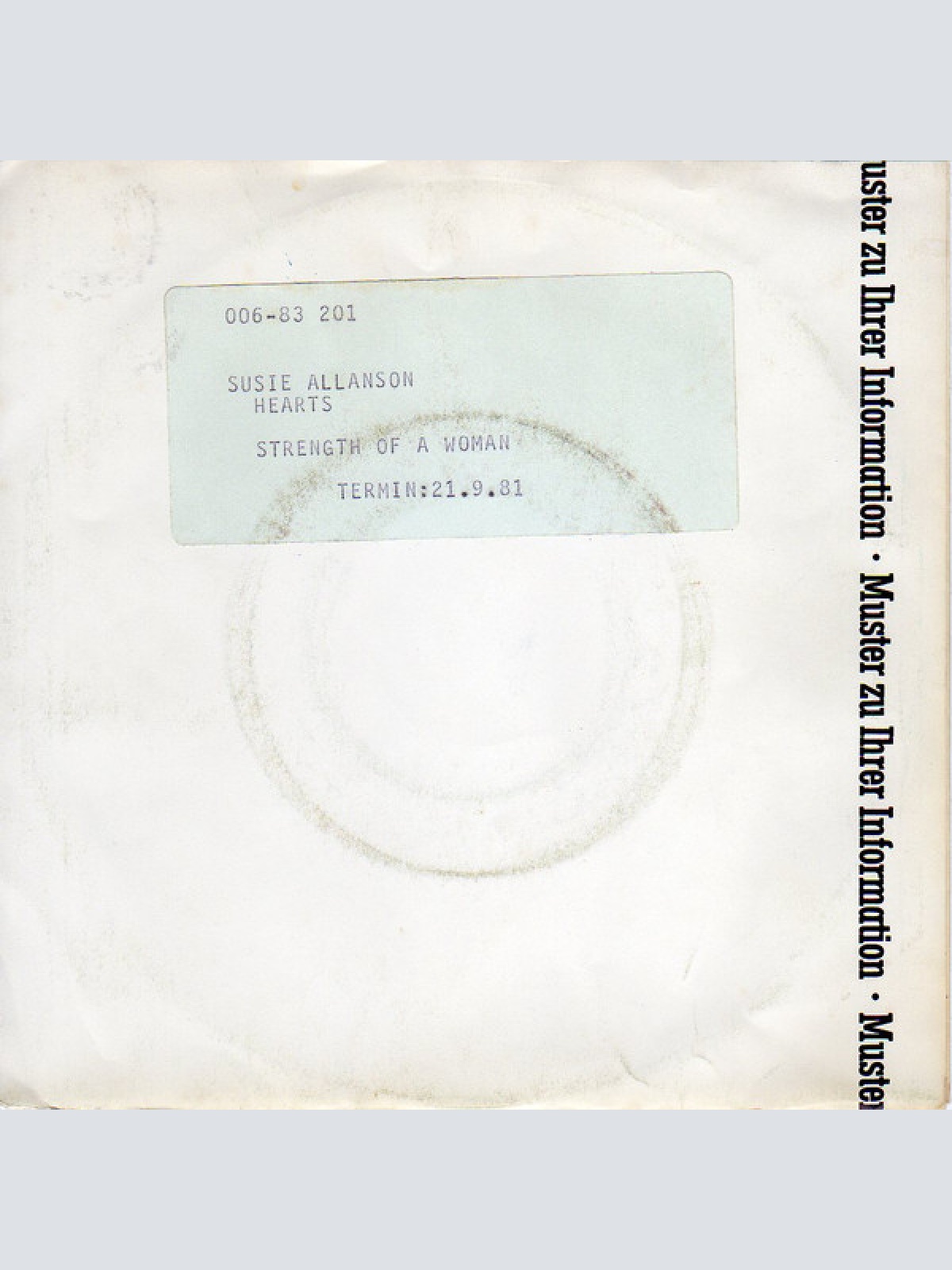 Vinyl / Susie Allanson - Hearts