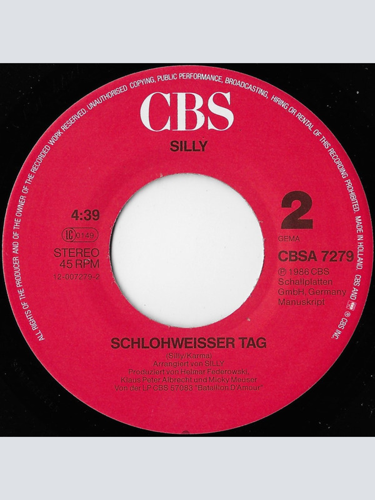 Vinyl / Silly - Bataillon D'Amour