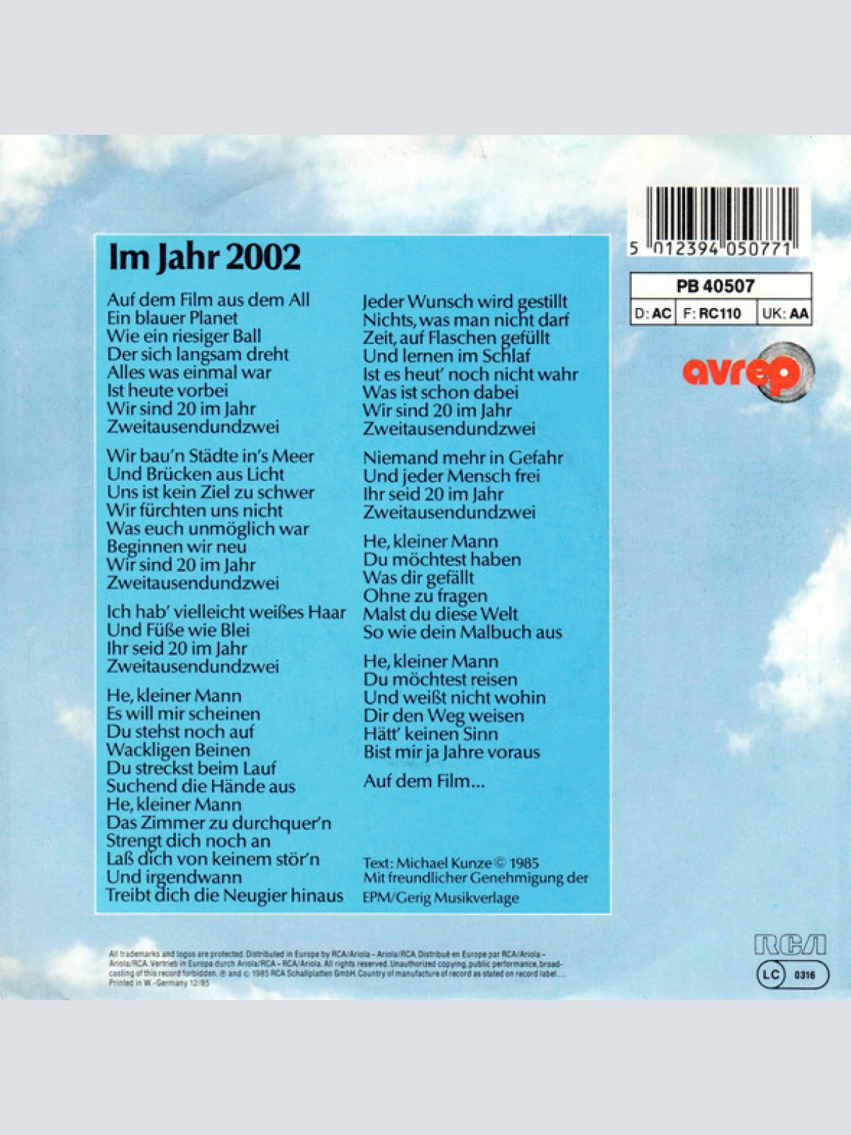 Vinyl / Pierre Bachelet - Im Jahr 2002