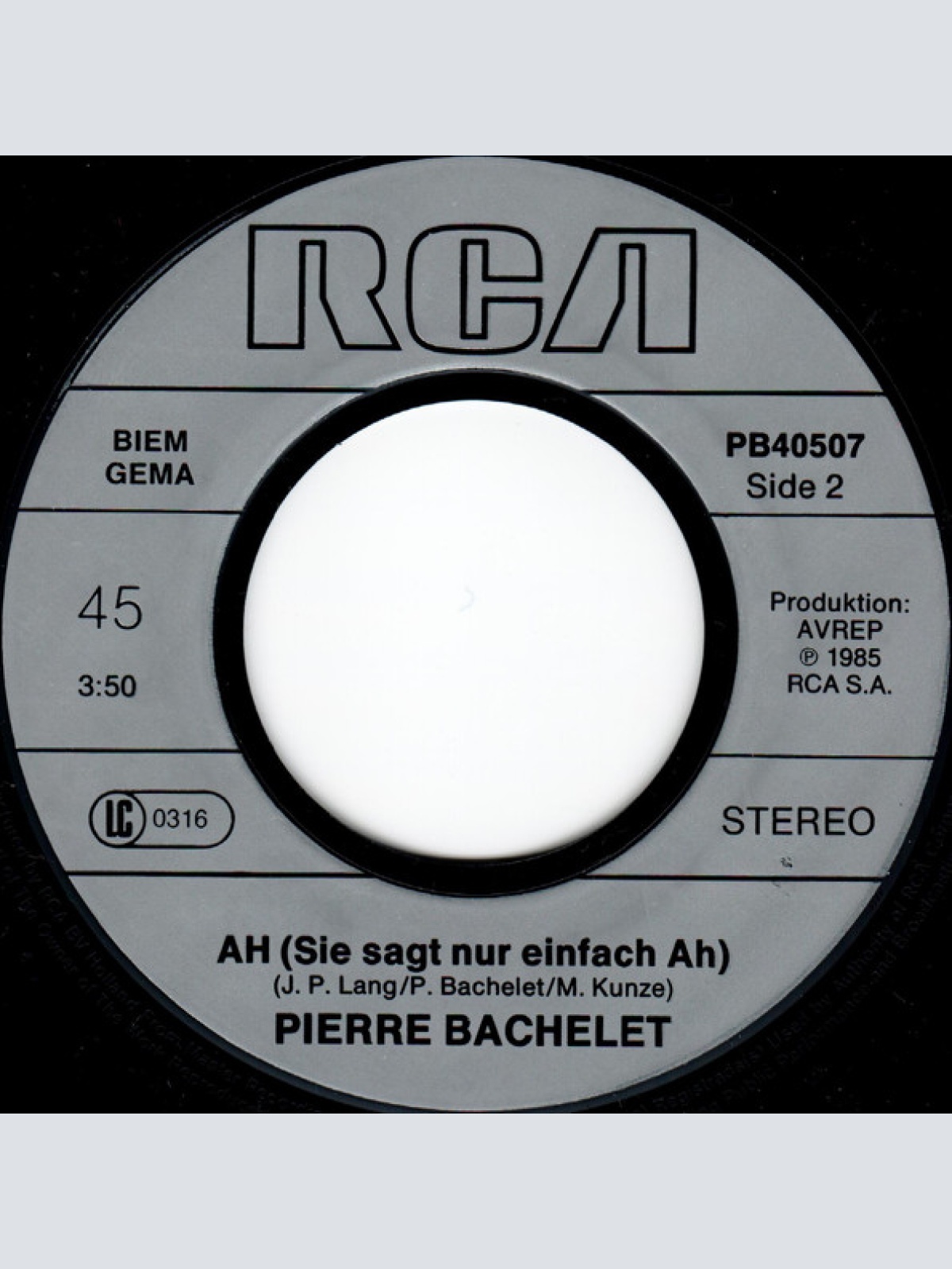 Vinyl / Pierre Bachelet - Im Jahr 2002