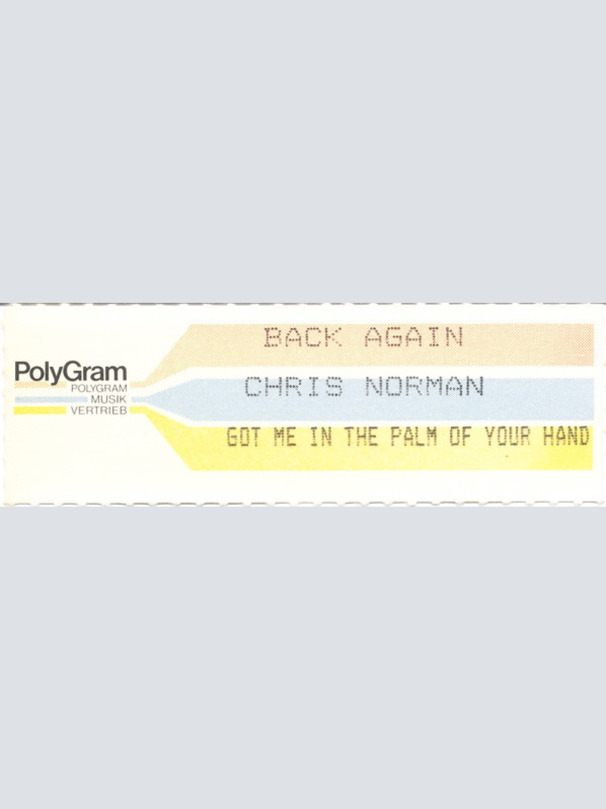 Vinyl / Chris Norman - Back Again