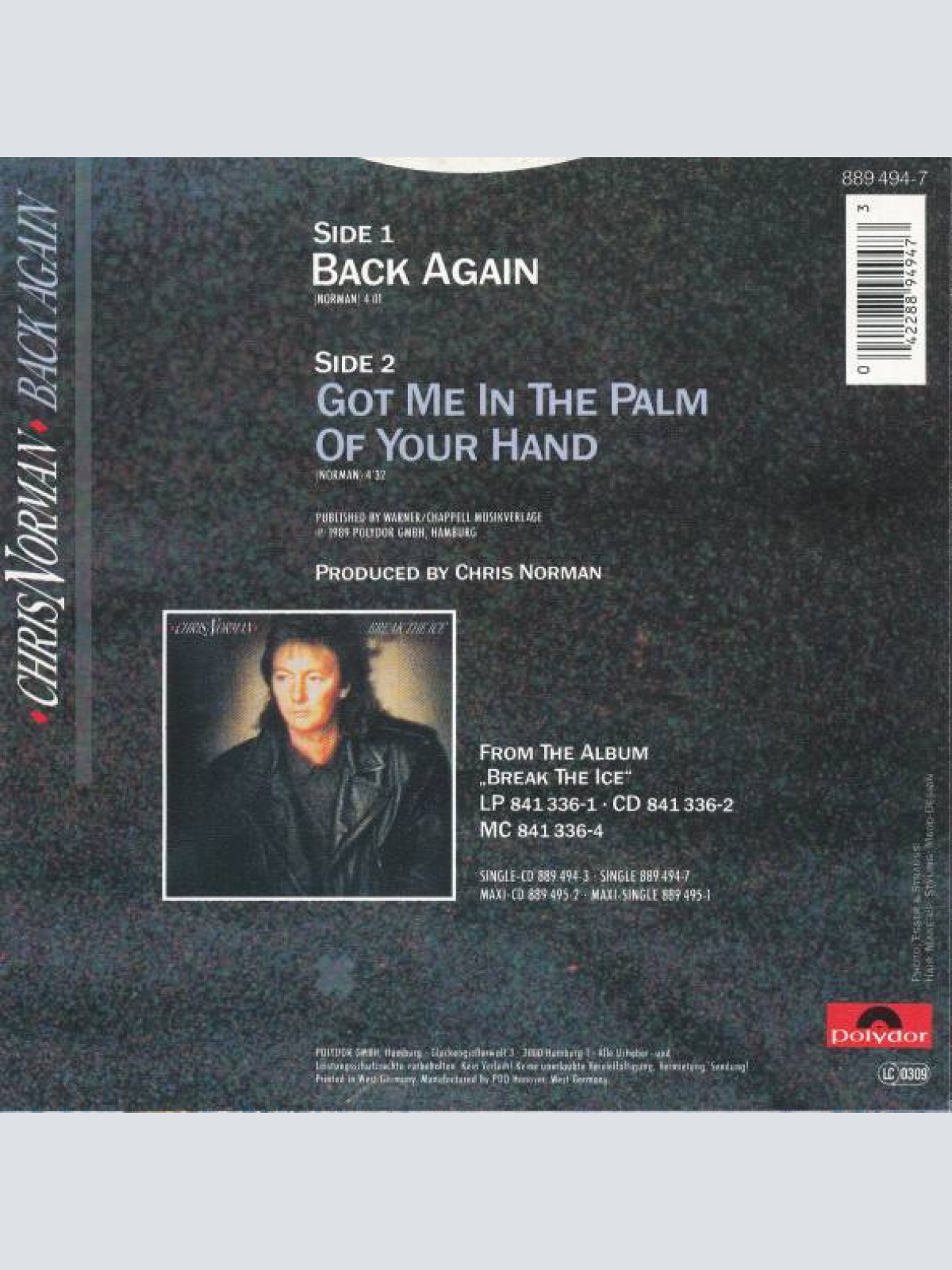 Vinyl / Chris Norman - Back Again