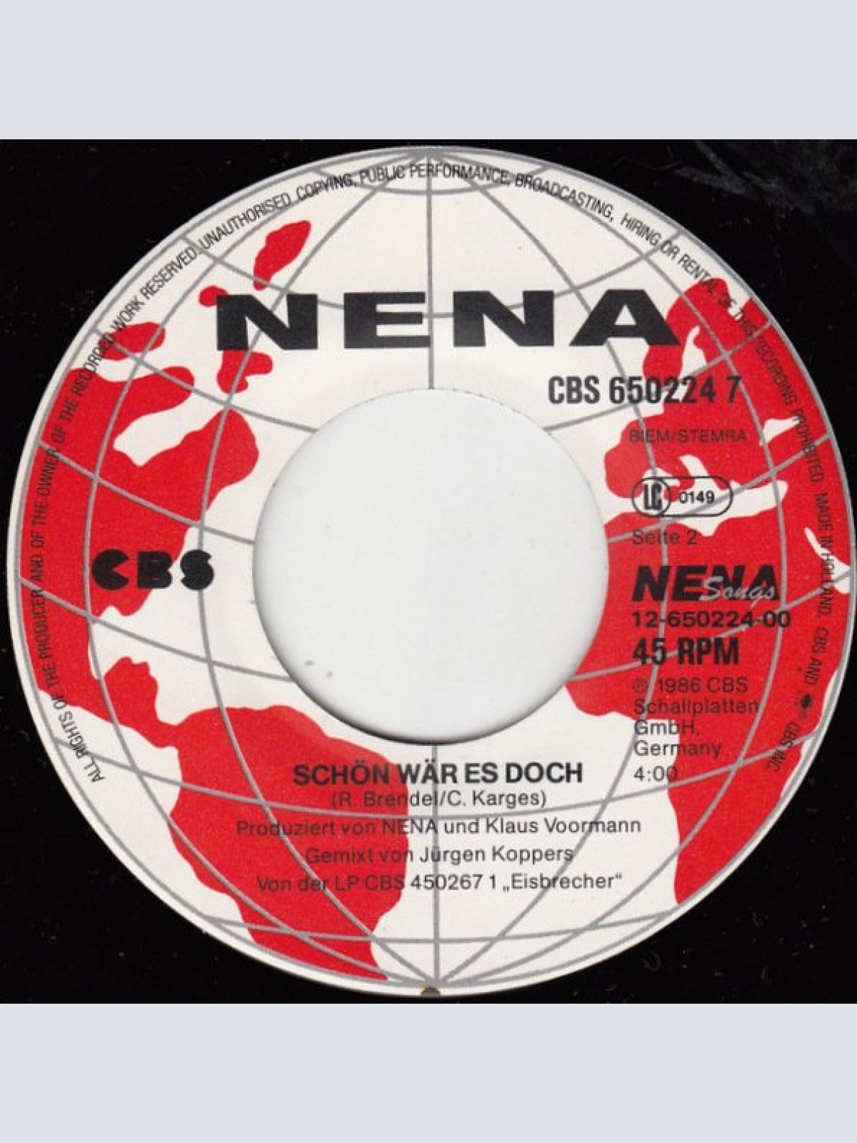 Vinyl / Nena - Mondsong