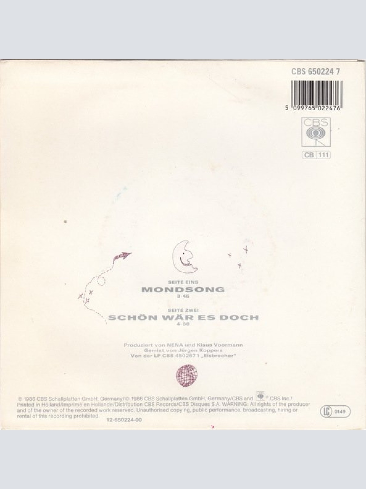 Vinyl / Nena - Mondsong