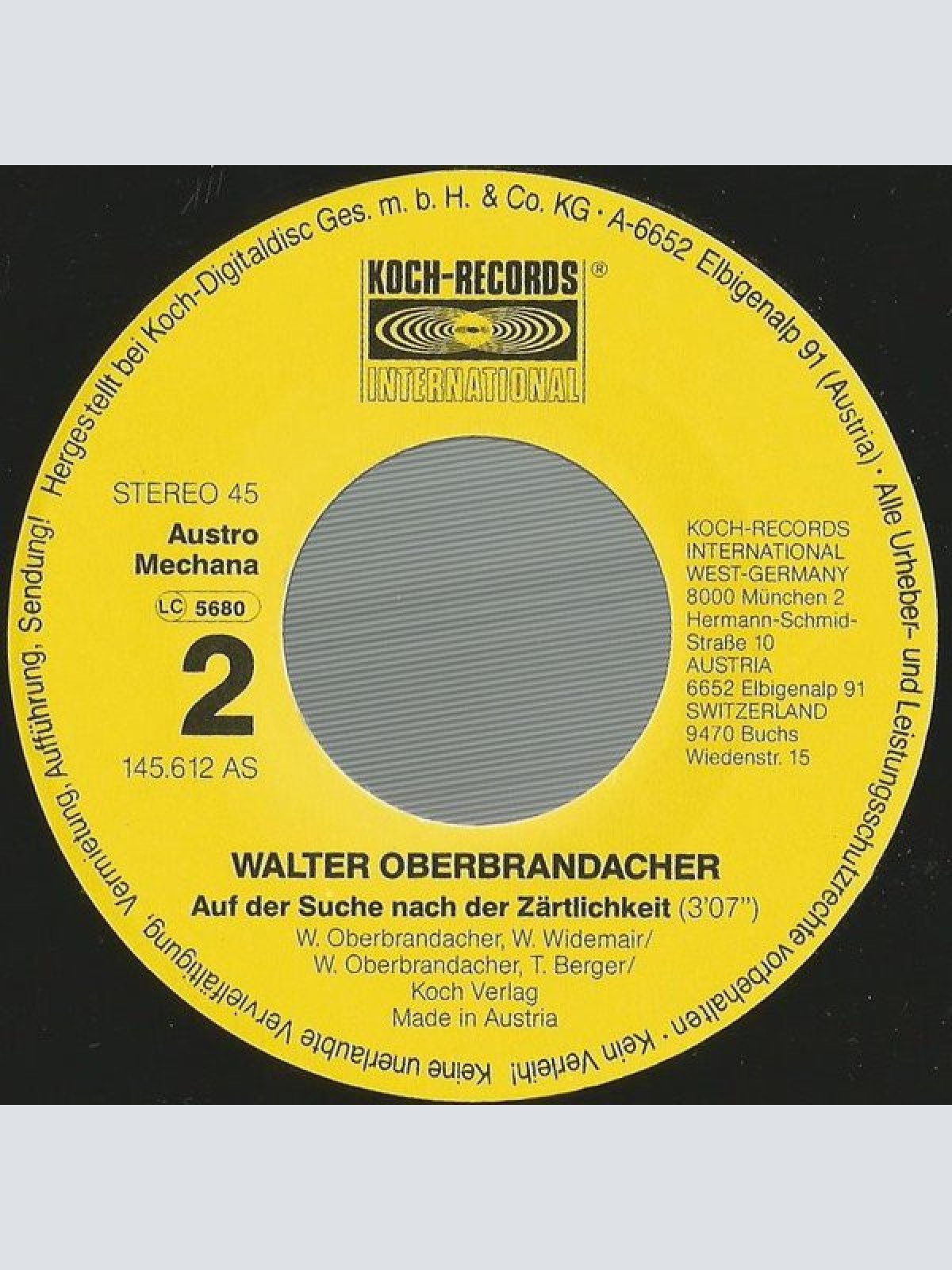 Vinyl / Walter Oberbrandacher - Monte Christo