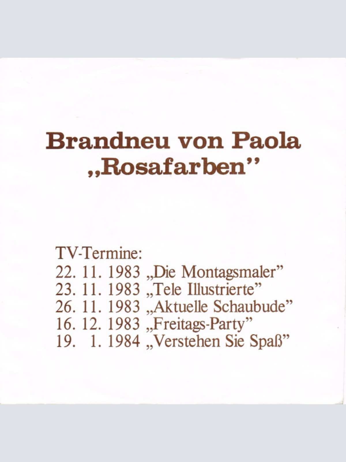 Vinyl / Paola (2) - Rosafarben