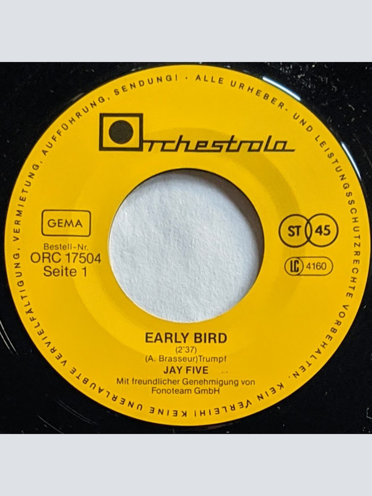Vinyl / Jay Five* - Early Bird / Fat Man