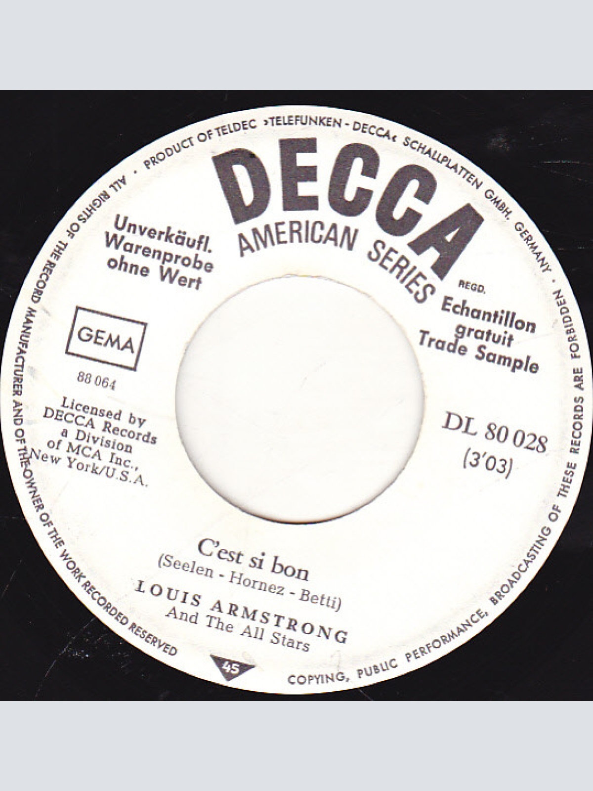 Vinyl / Louis Armstrong - I Will Wait For You