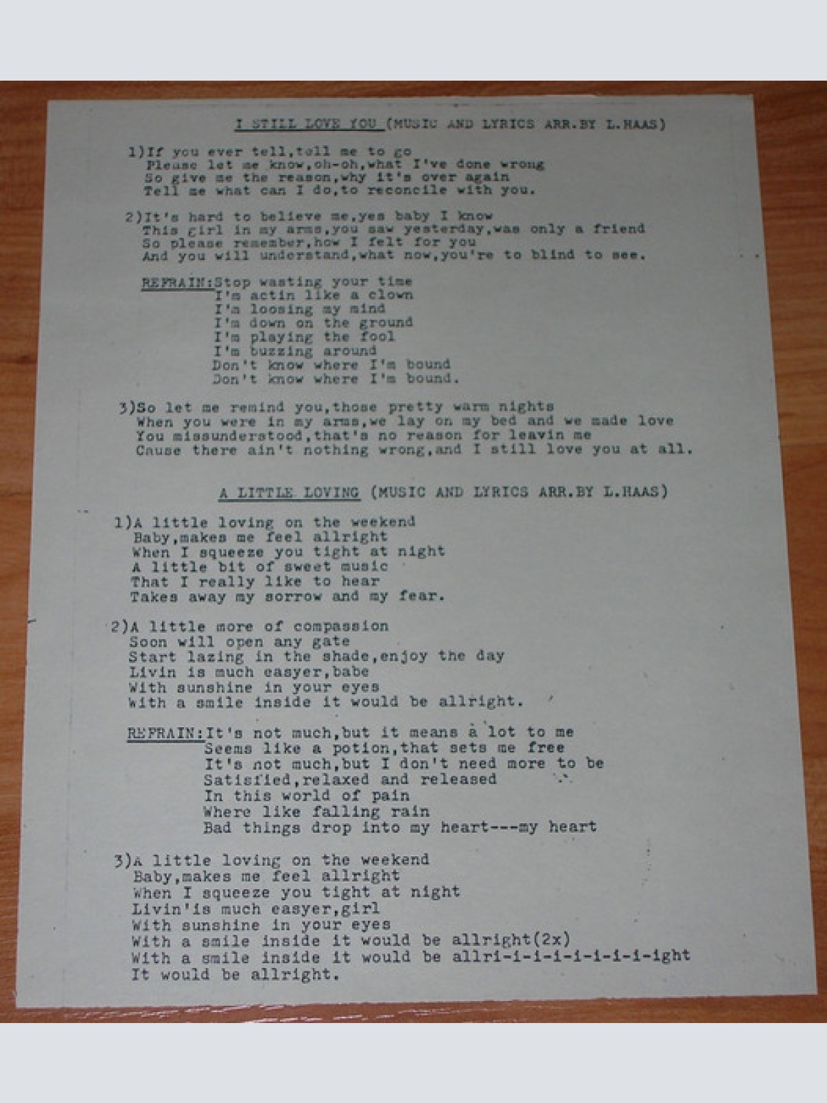 Vinyl / Luke Haas - I Still Love You