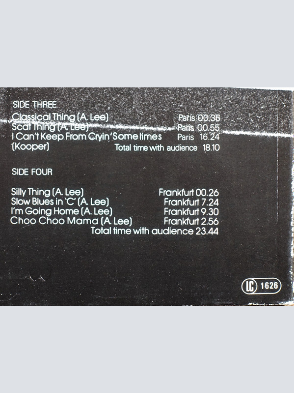 Vinyl / Ten Years After - Recorded Live