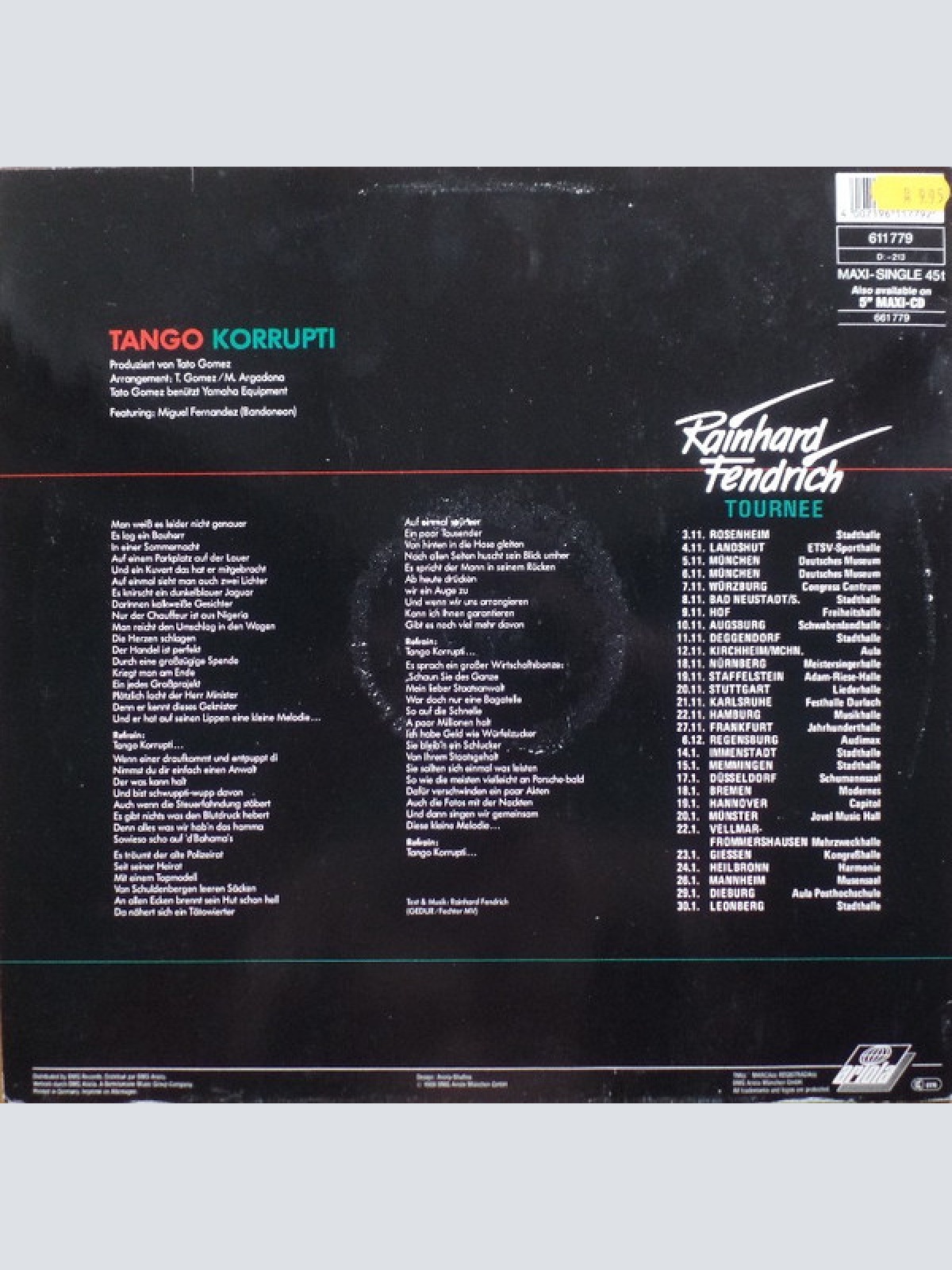 Vinyl / Rainhard Fendrich - Tango Korrupti