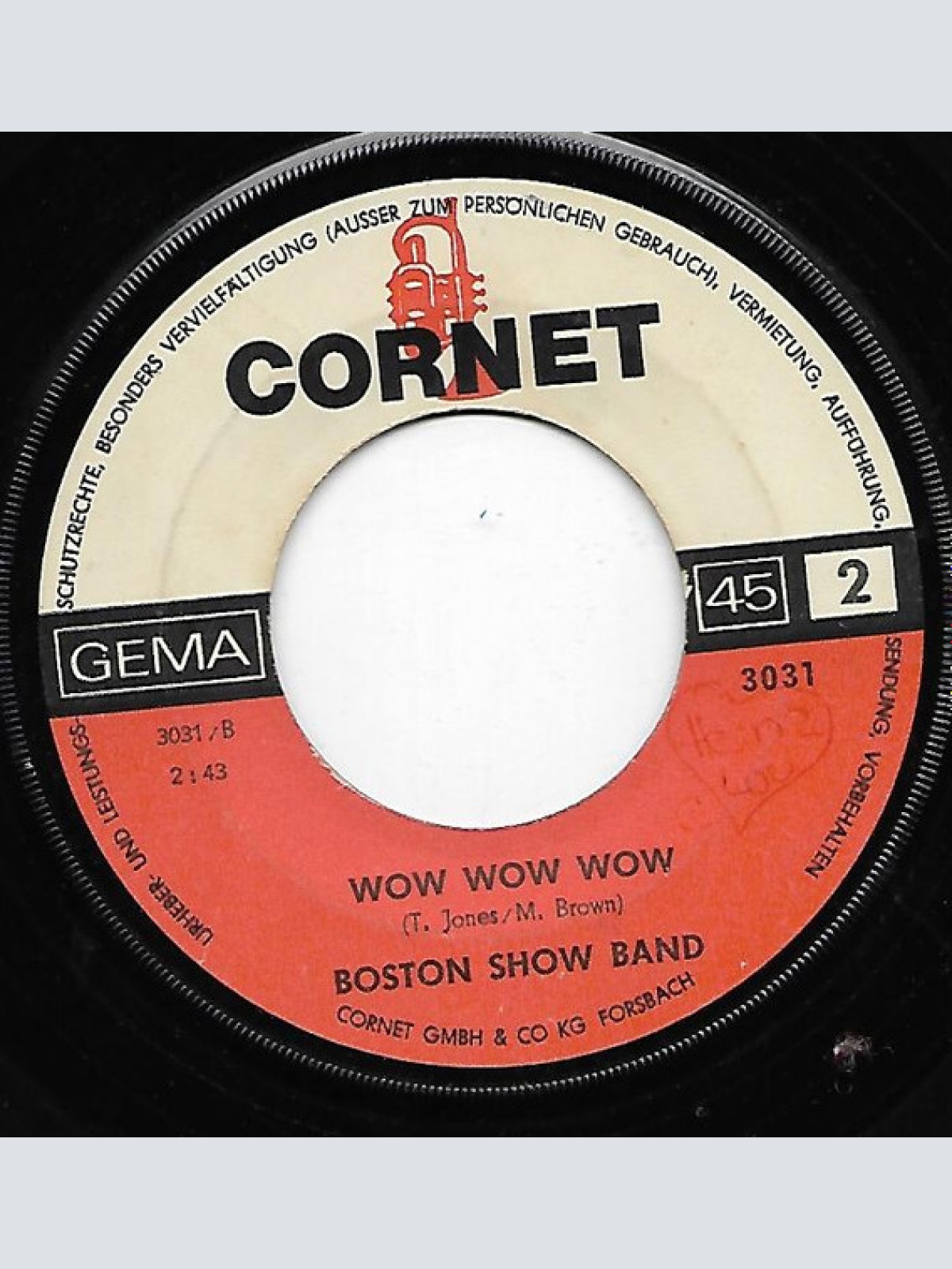 Vinyl / The Boston Show Band - Time To Go