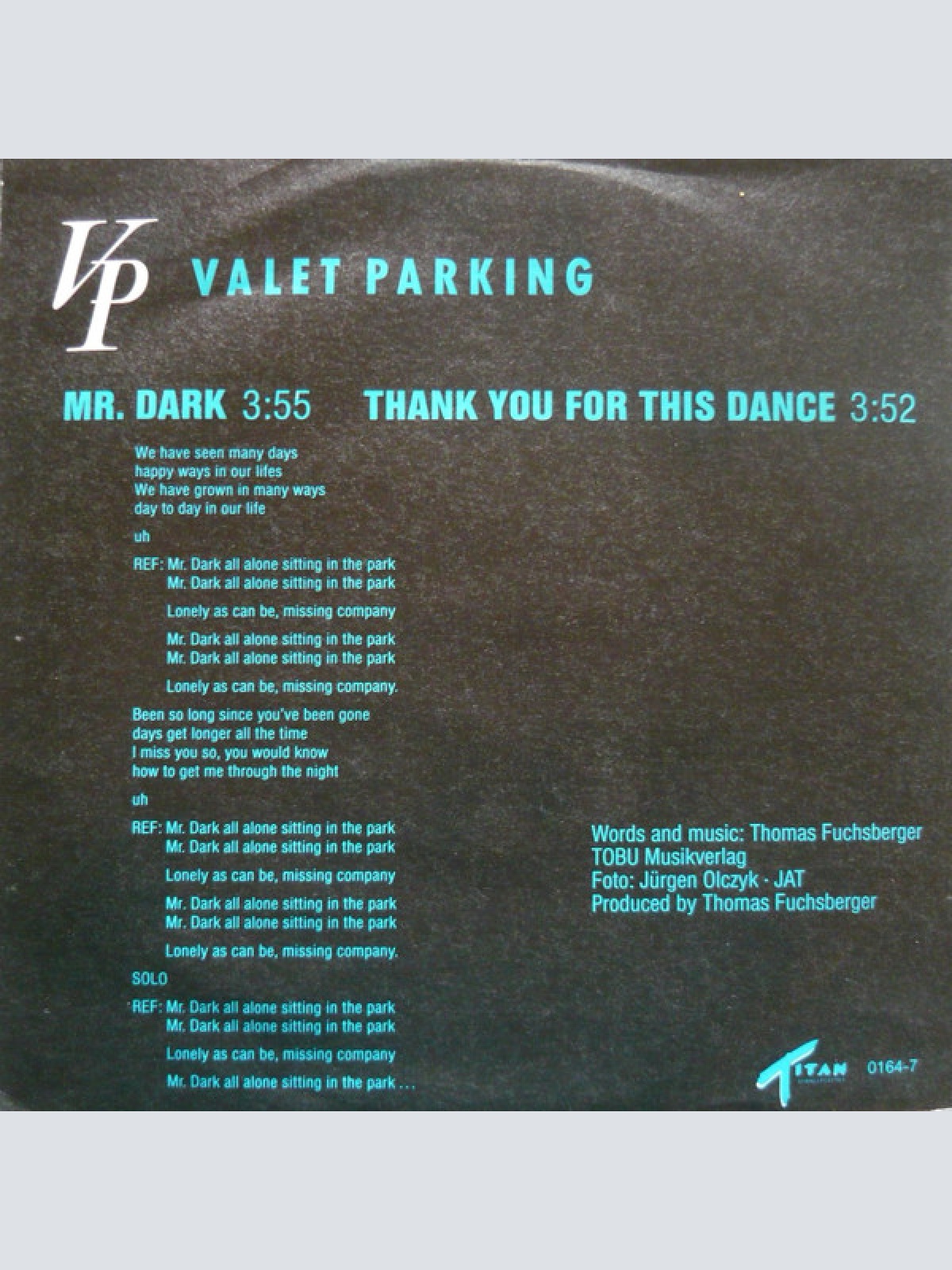 Vinyl / Valet Parking - Mr. Dark