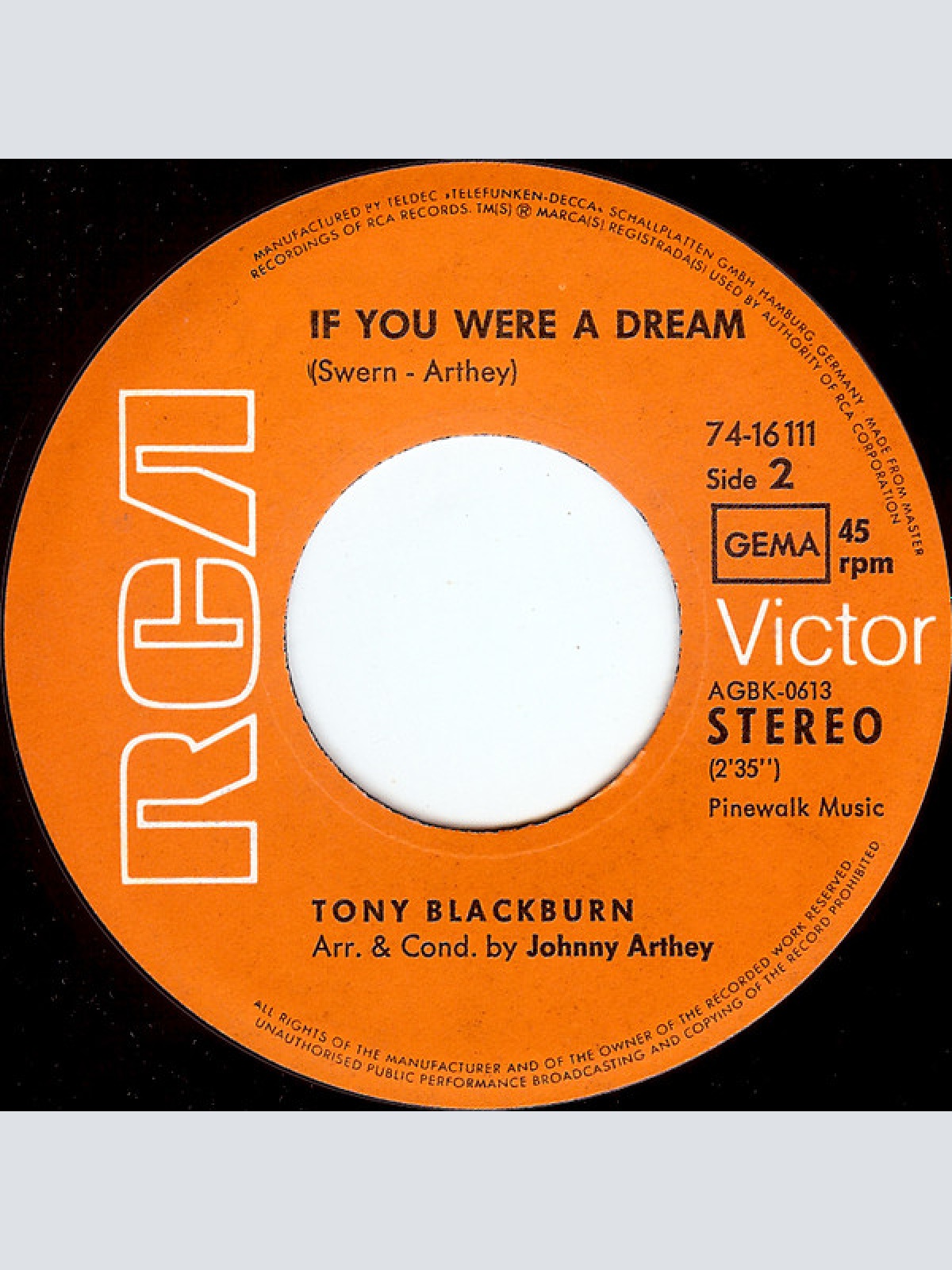 Vinyl / Tony Blackburn - Chop-Chop