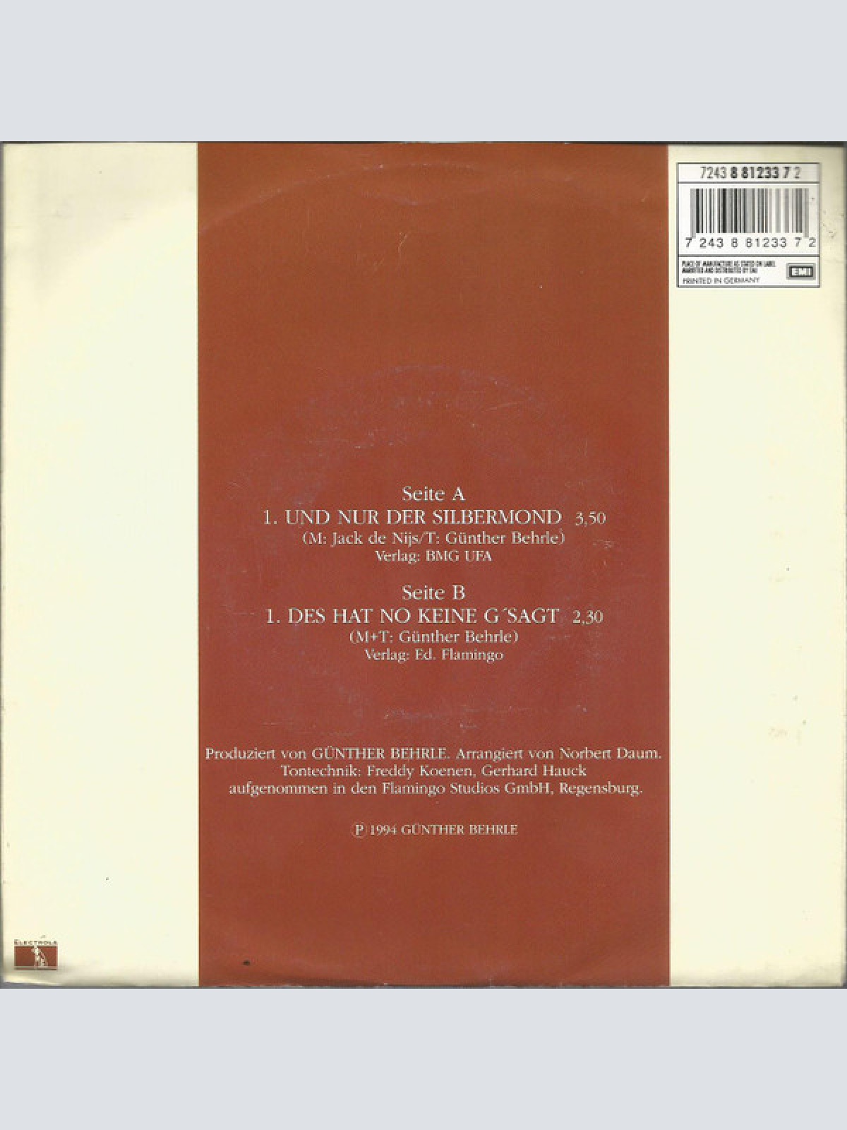 Vinyl / Chamer Buam - Und Nur Der Silbermond