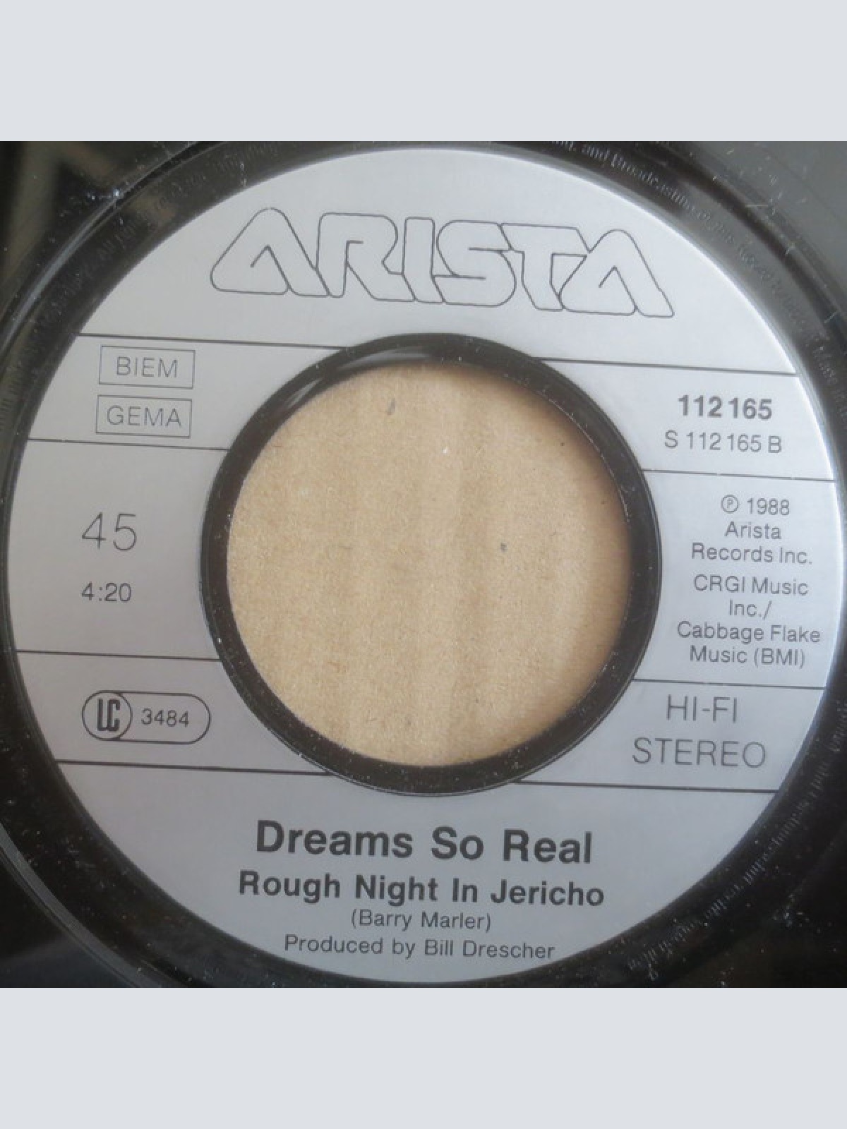 Vinyl / Dreams So Real - Rough Night In Jericho