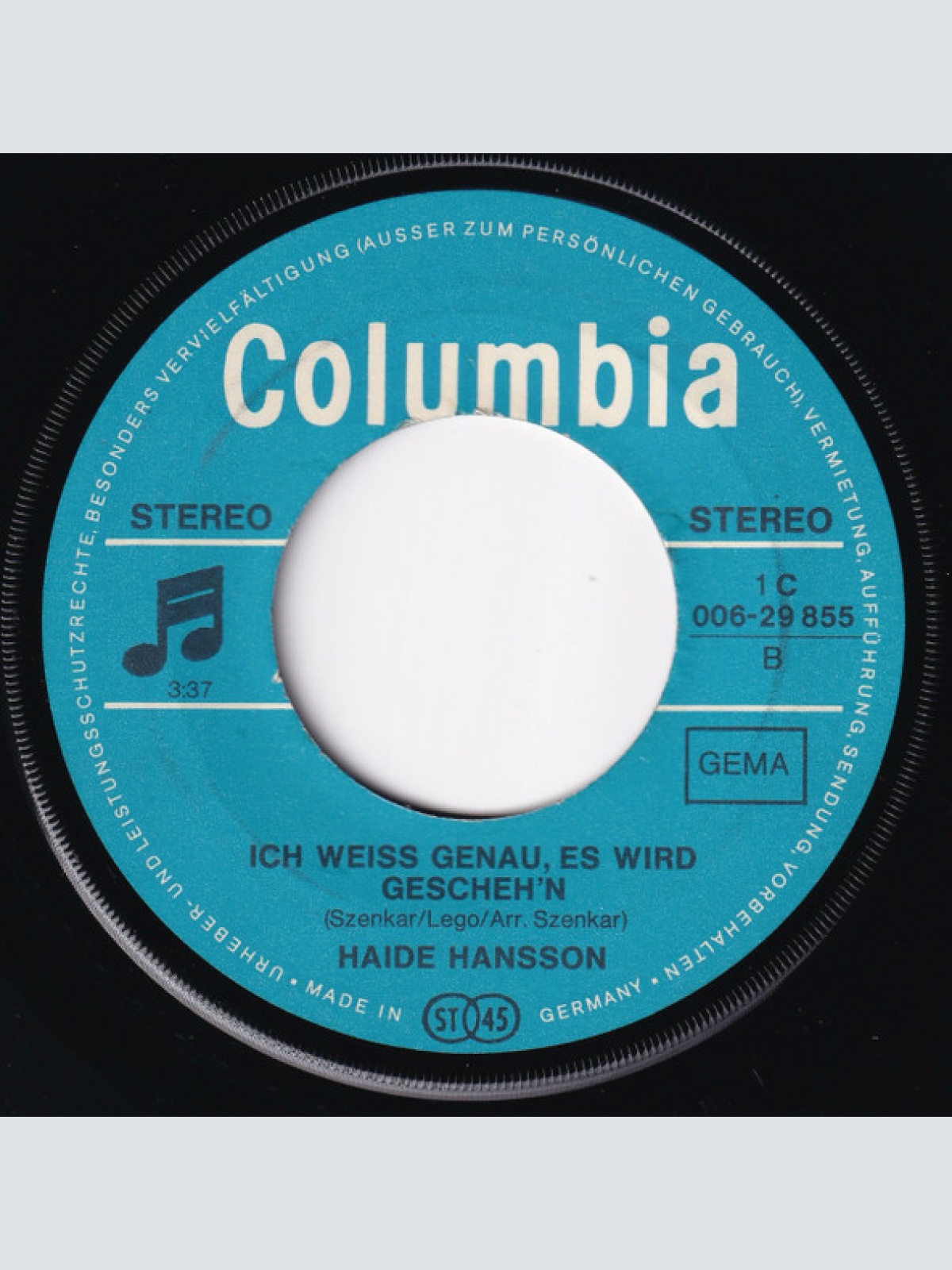 Vinyl / Haide Hansson - Du Bist Da