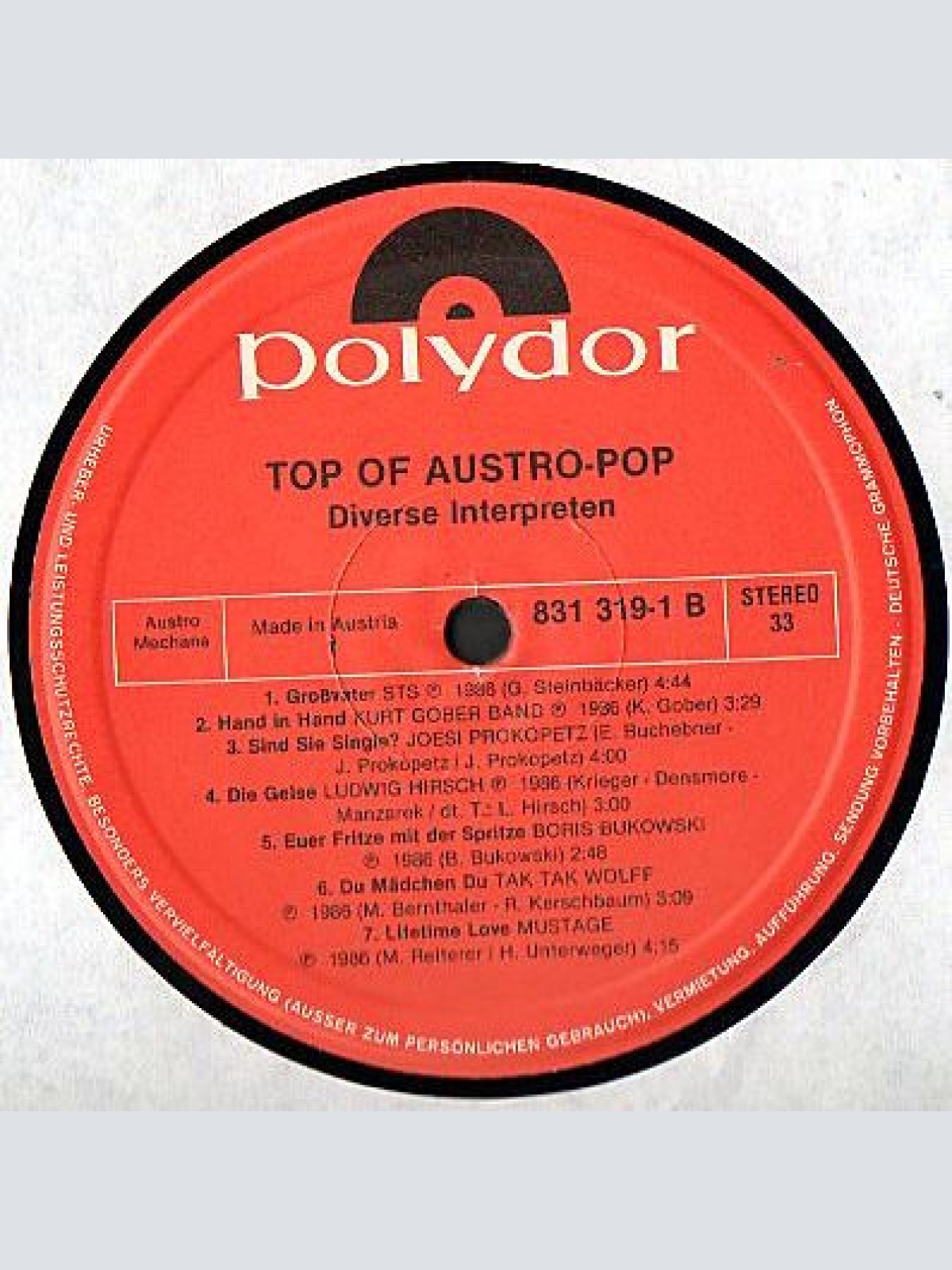 Vinyl / Various - Top Of Austropop