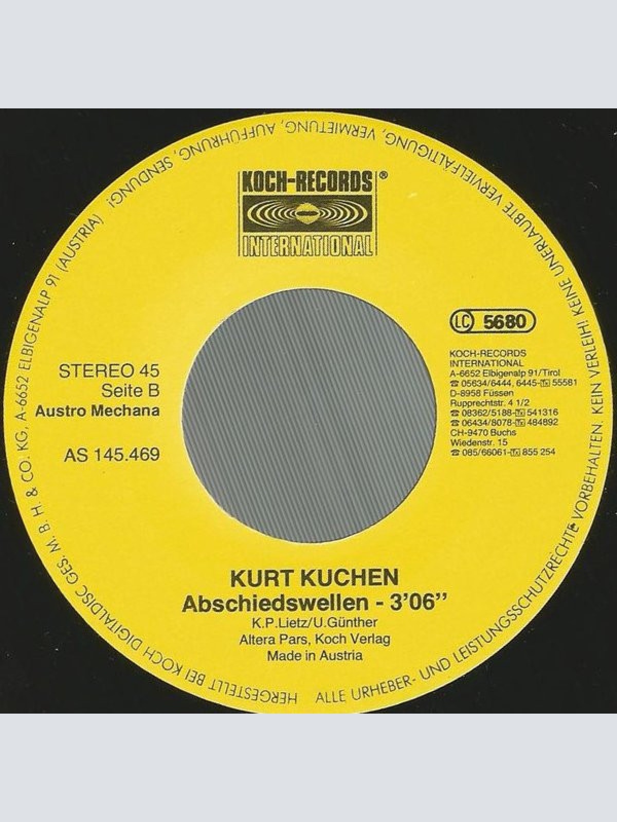 Vinyl / Kurt Kuchen - Kir Royal