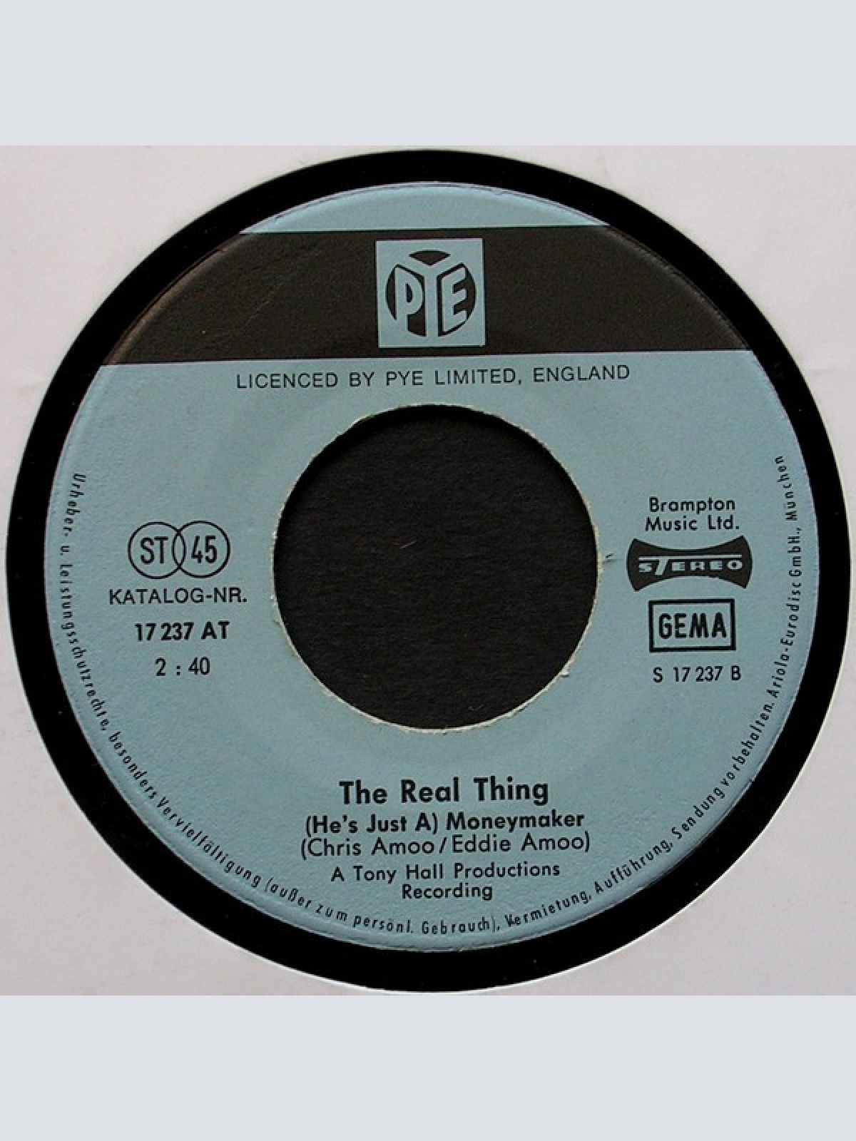 Vinyl / The Real Thing - Can't Get By Without You