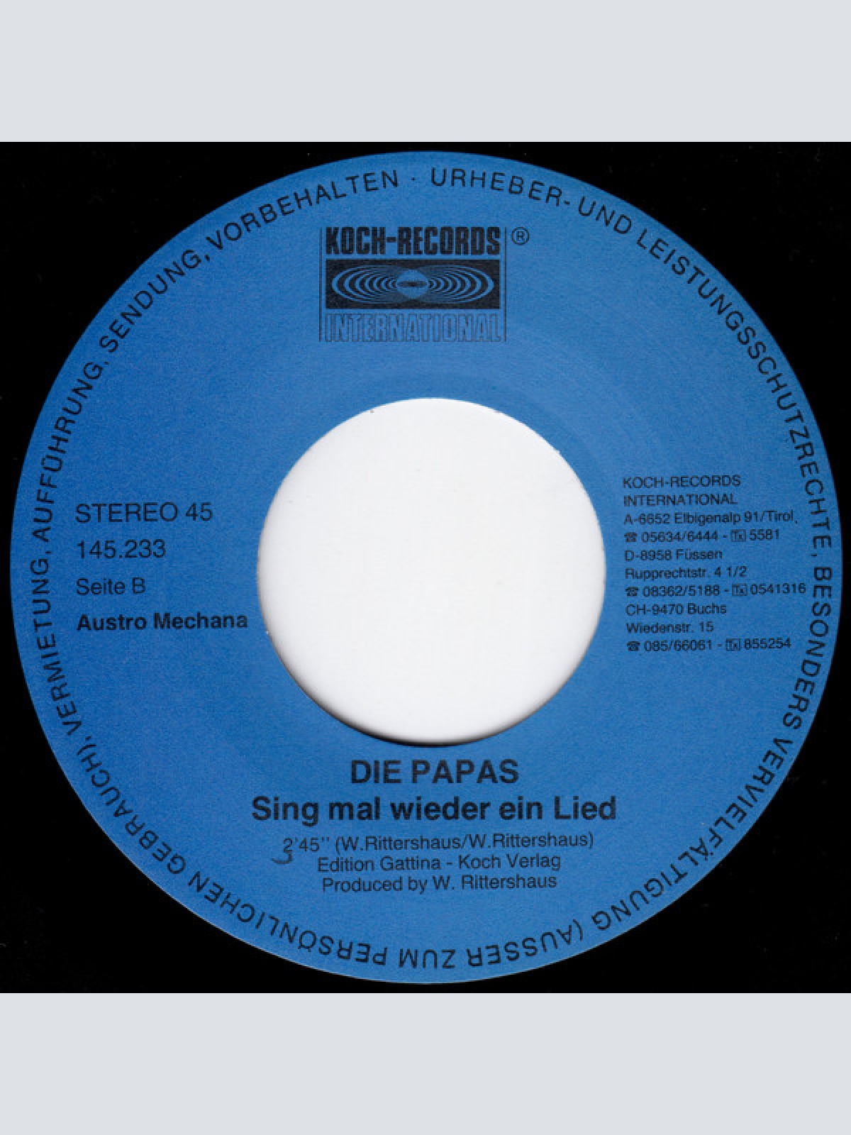 Vinyl / Die Papas - Zum Erstenmal Papa
