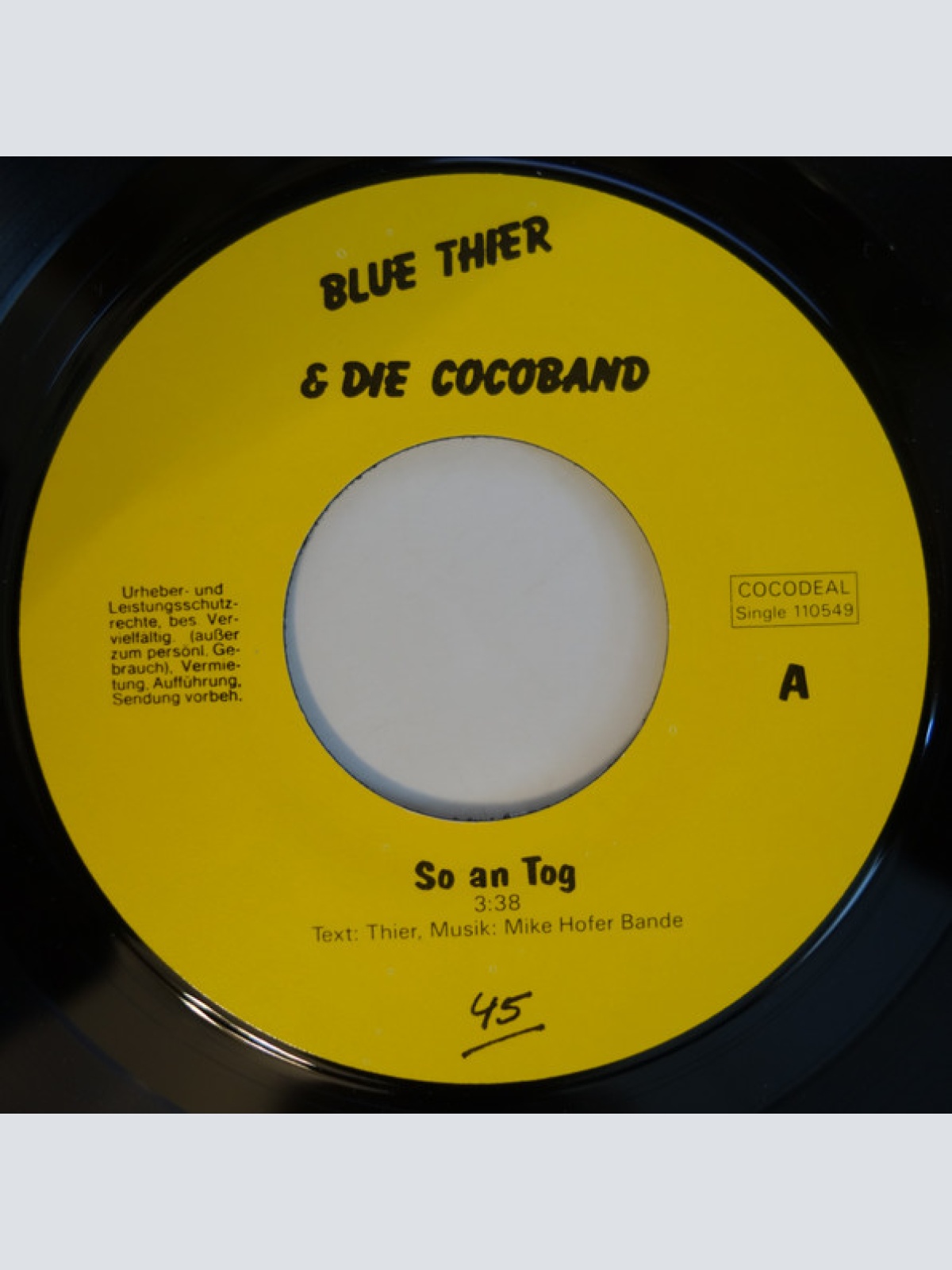 Vinyl / Blue Thier & Die Cocoband* - So An Tog