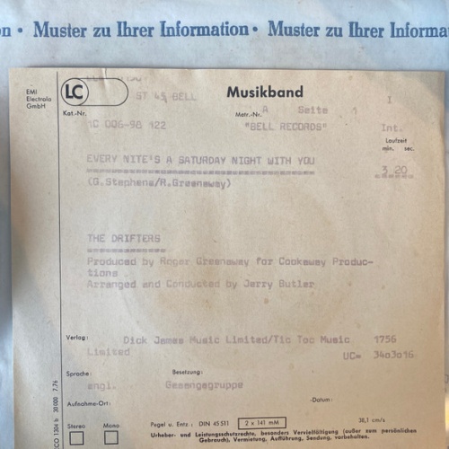 Vinyl / The Drifters - Every Nite's A Saturday Night With You