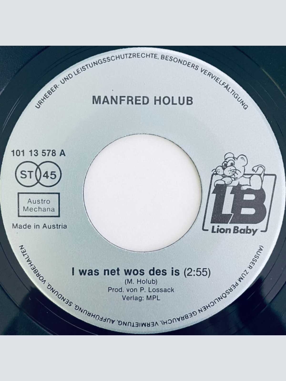 Vinyl / Manfred Holub - I Was Net Wos Des Is ...