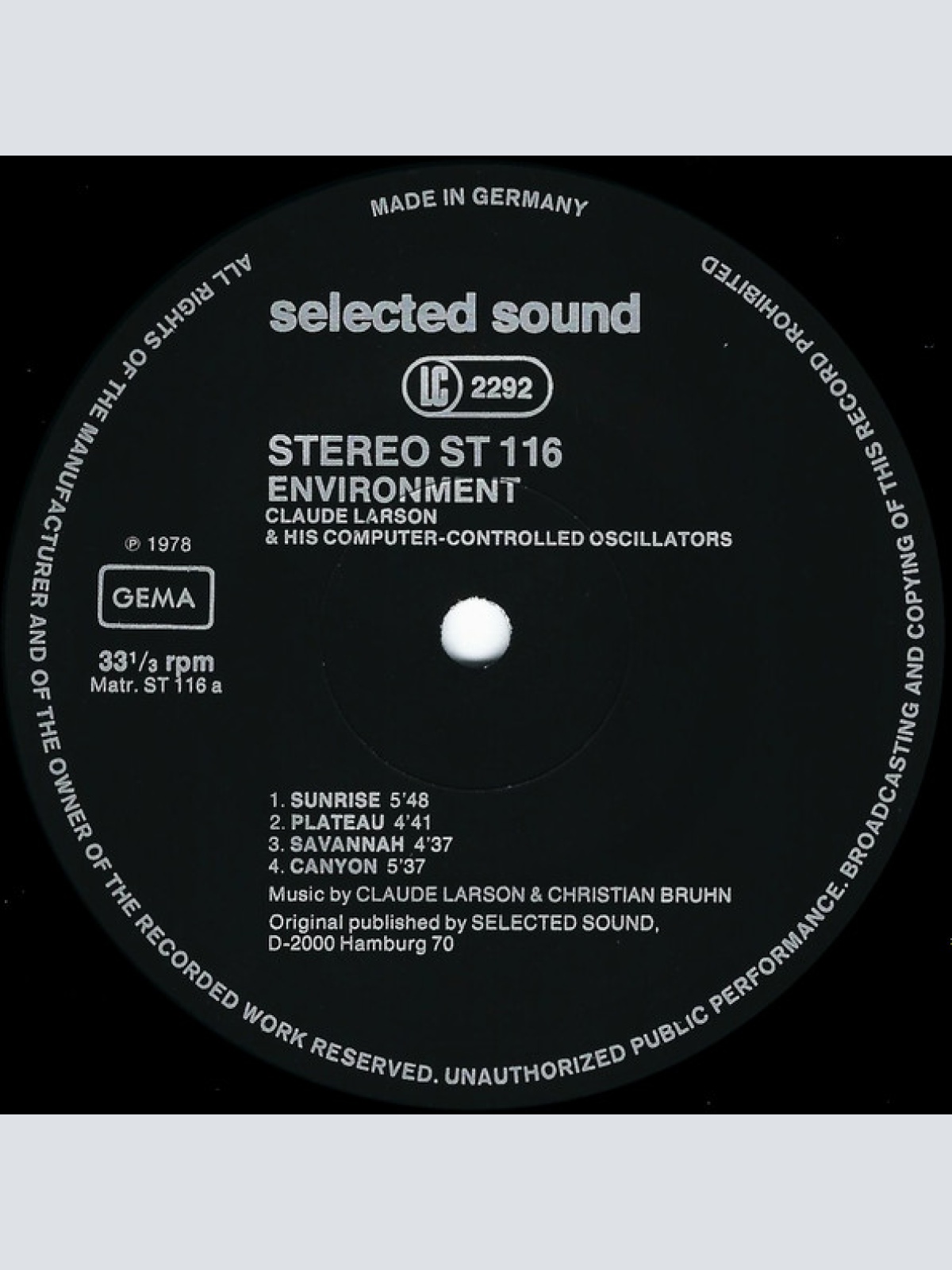 Vinyl / Claude Larson - Environment