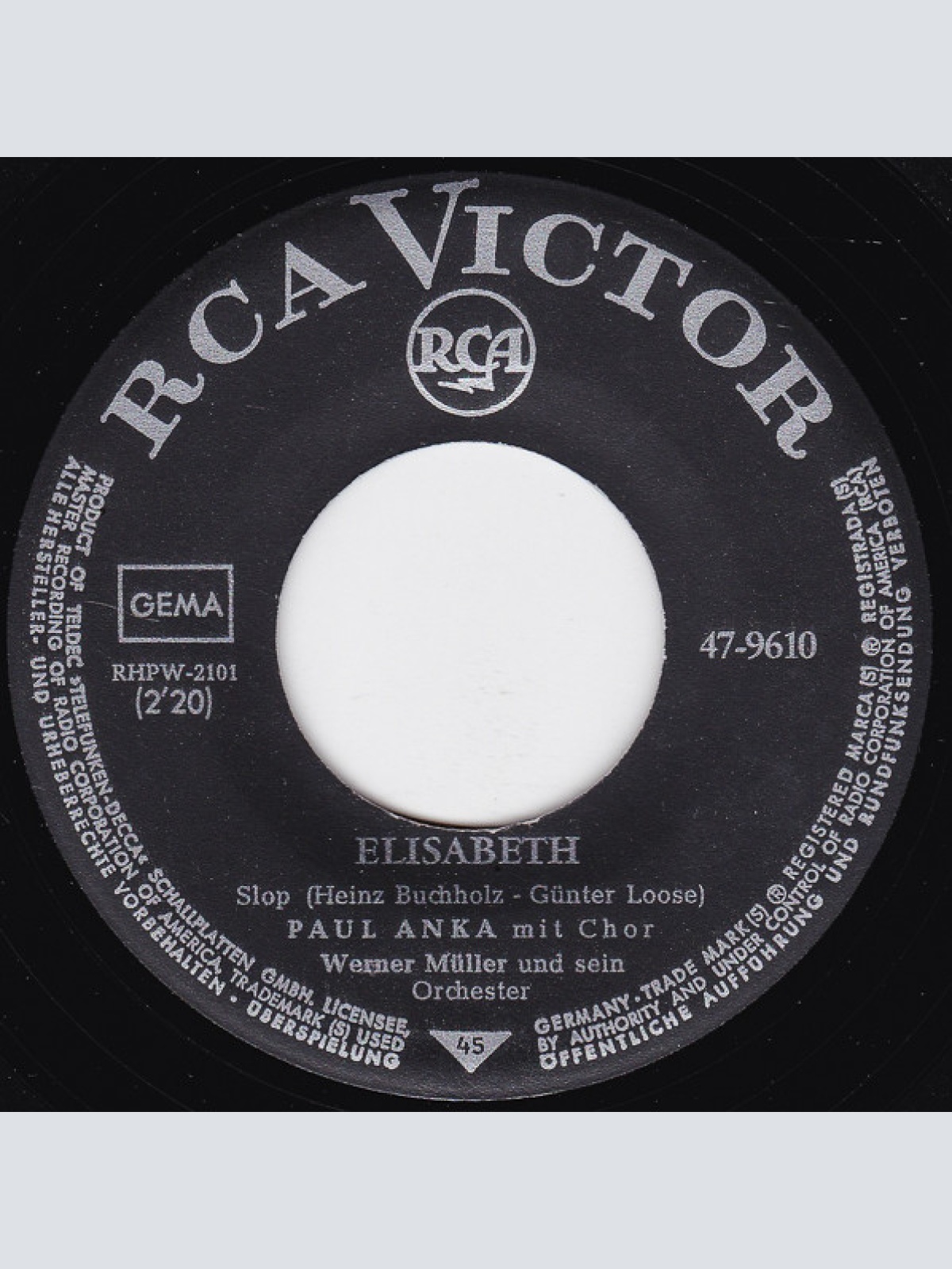 Vinyl / Paul Anka - Elisabeth