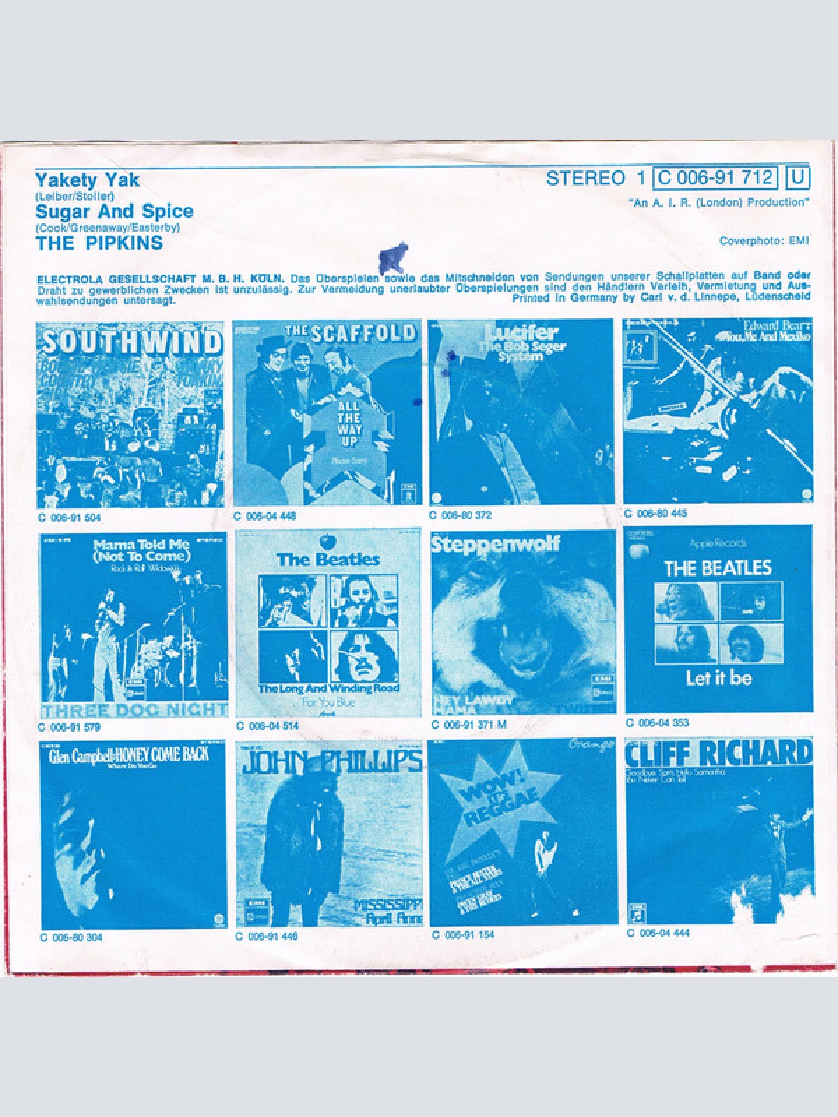 Vinyl / The Pipkins - Yakety Yak