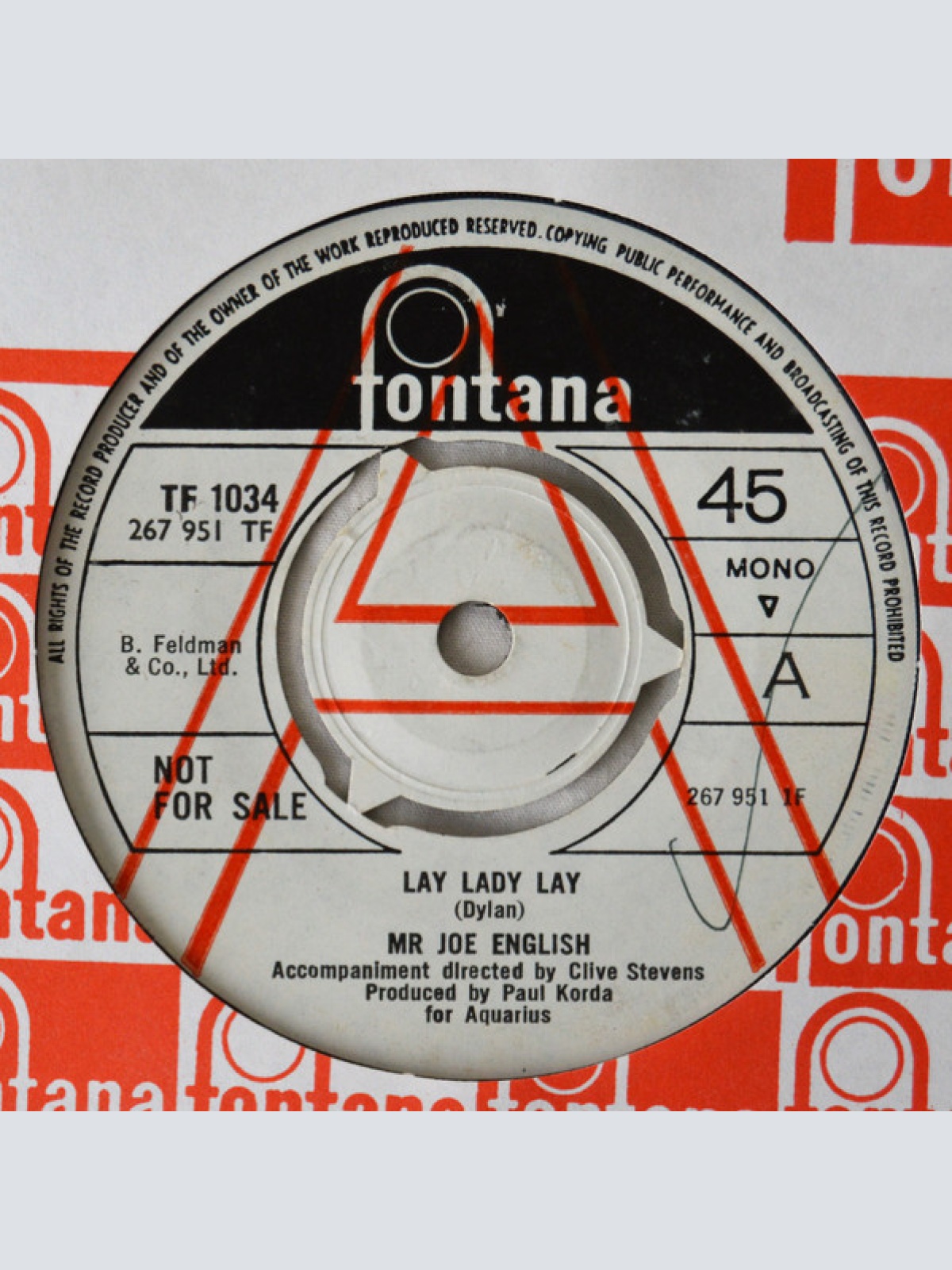 Vinyl / Mr Joe English - Lay Lady Lay