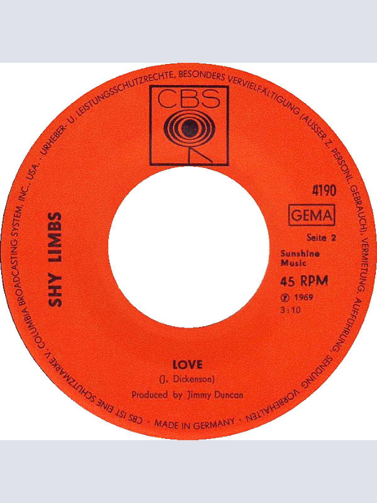 Vinyl / Shy Limbs - Reputation