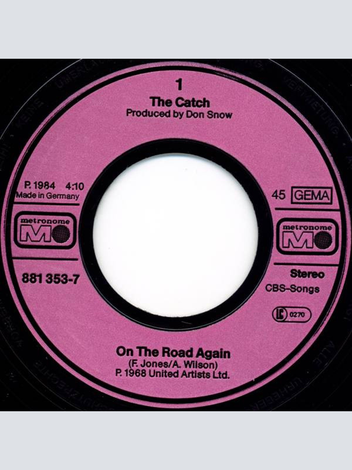 Vinyl / The Catch - On The Road Again