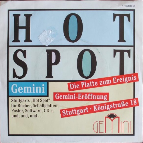 Vinyl / Unknown Artist / Hot Chocolate - Hot Spot / Emma - Die Platte Zum Ereignis Gemini-Eröffnung Stuttgart Königstrasse 18